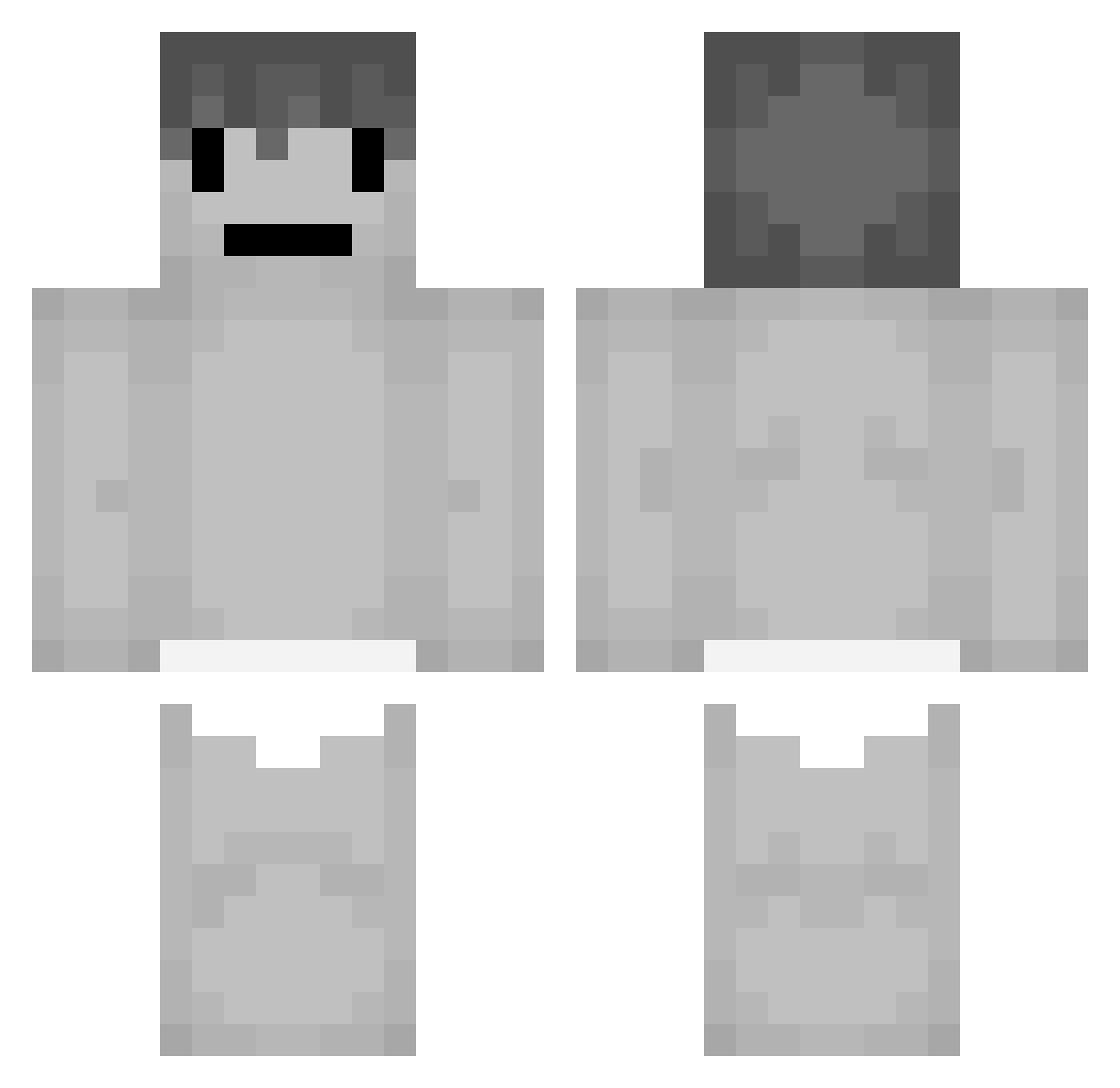 h_ayd Minecraft skin, front and back view