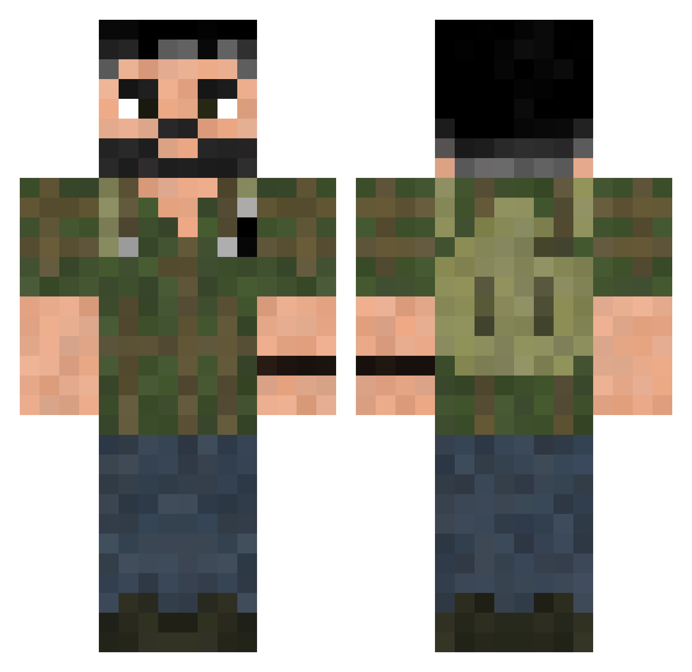 luccaautentico Minecraft skin, front and back view