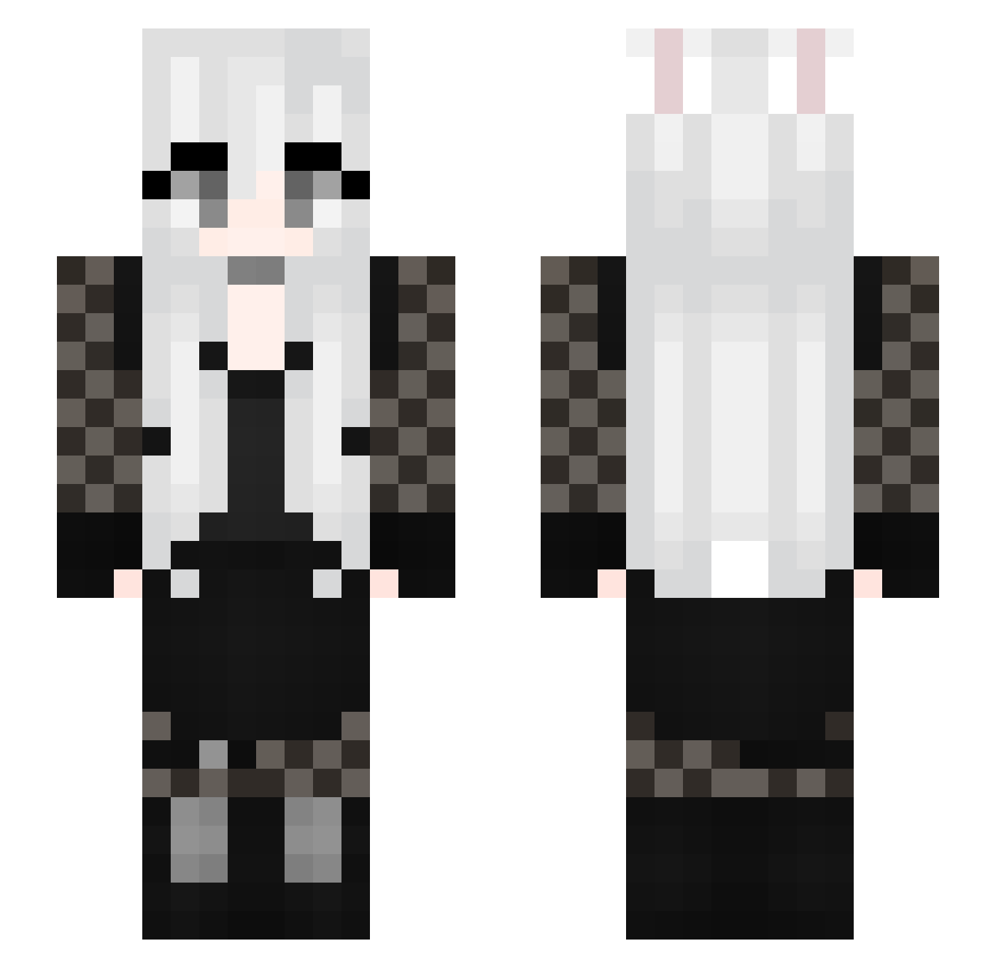 Succith Minecraft skin, front and back view
