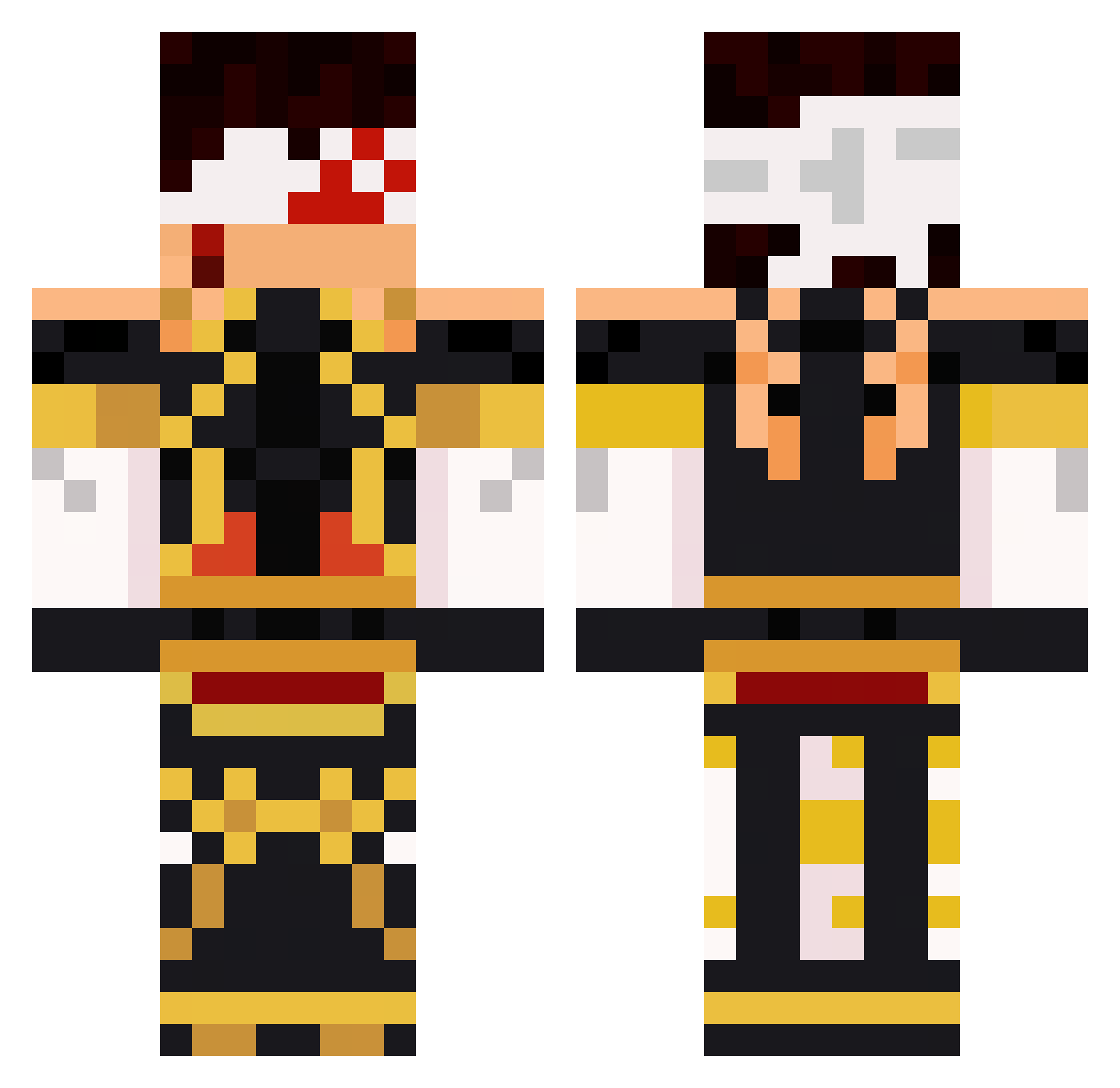 _QuinShi Minecraft skin, front and back view