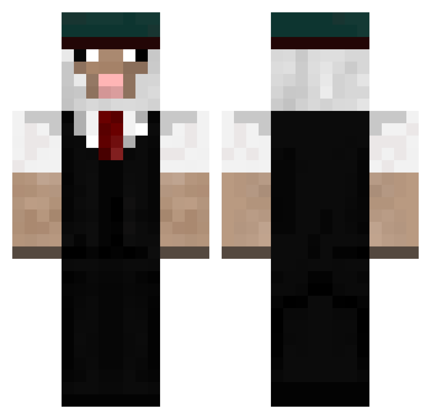 MrGibson331 Minecraft skin, front and back view