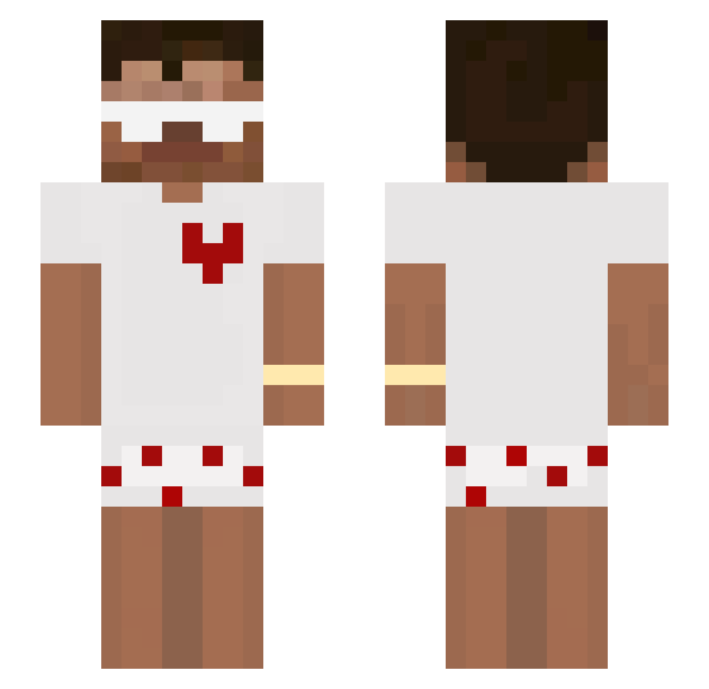 luxaflexs Minecraft skin, front and back view