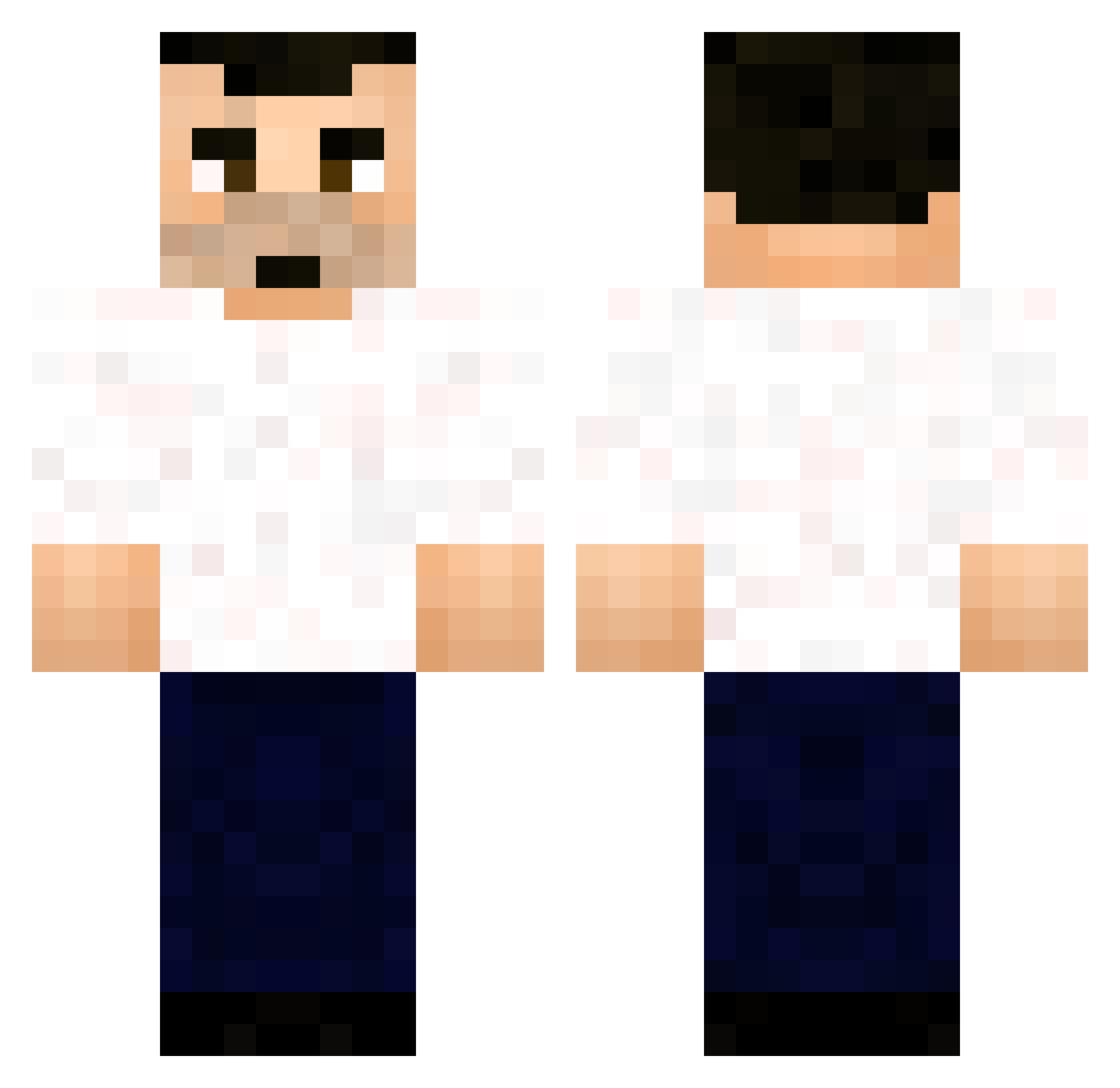 yes8intentional6 Minecraft skin, front and back view