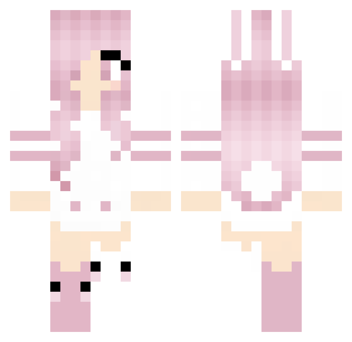 Dianna Minecraft skin, front and back view