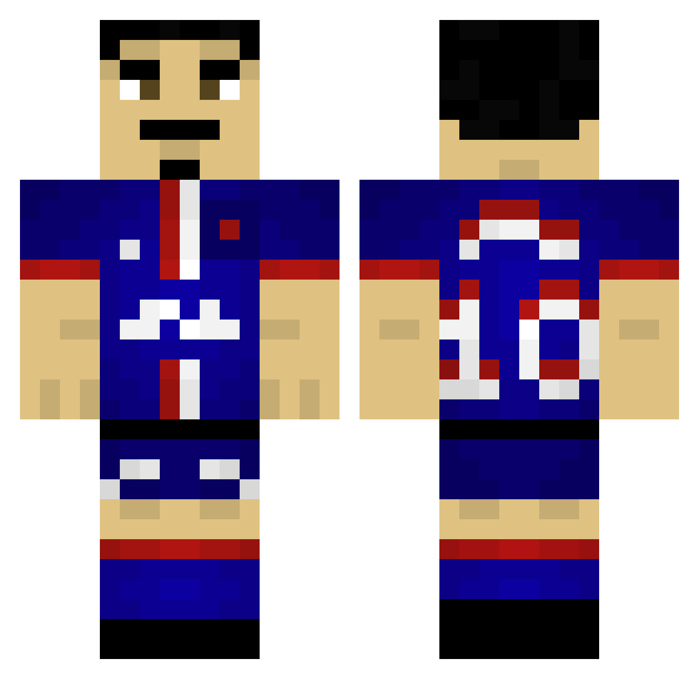 Jorg2006 Minecraft skin, front and back view