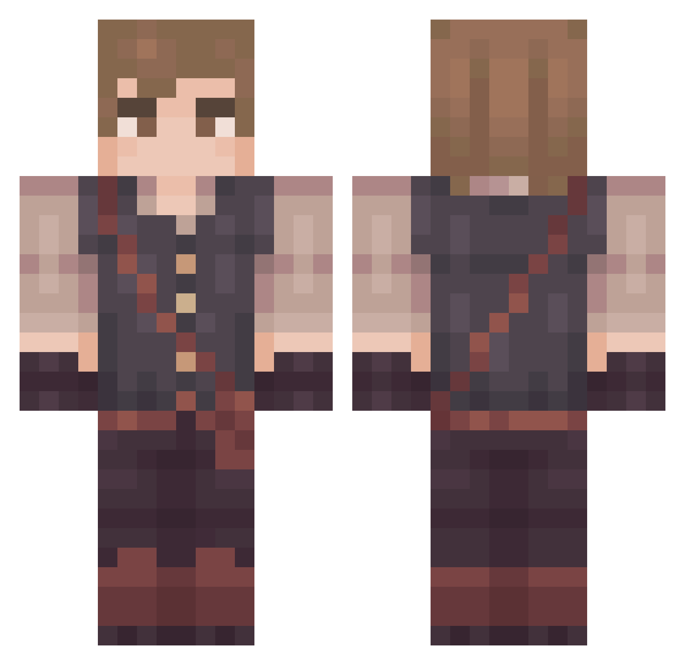 nameless0704 Minecraft skin, front and back view