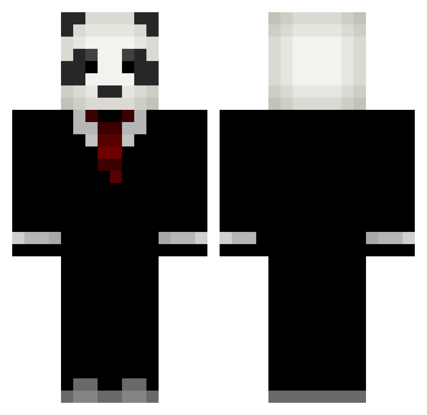 WBULK Minecraft skin, front and back view