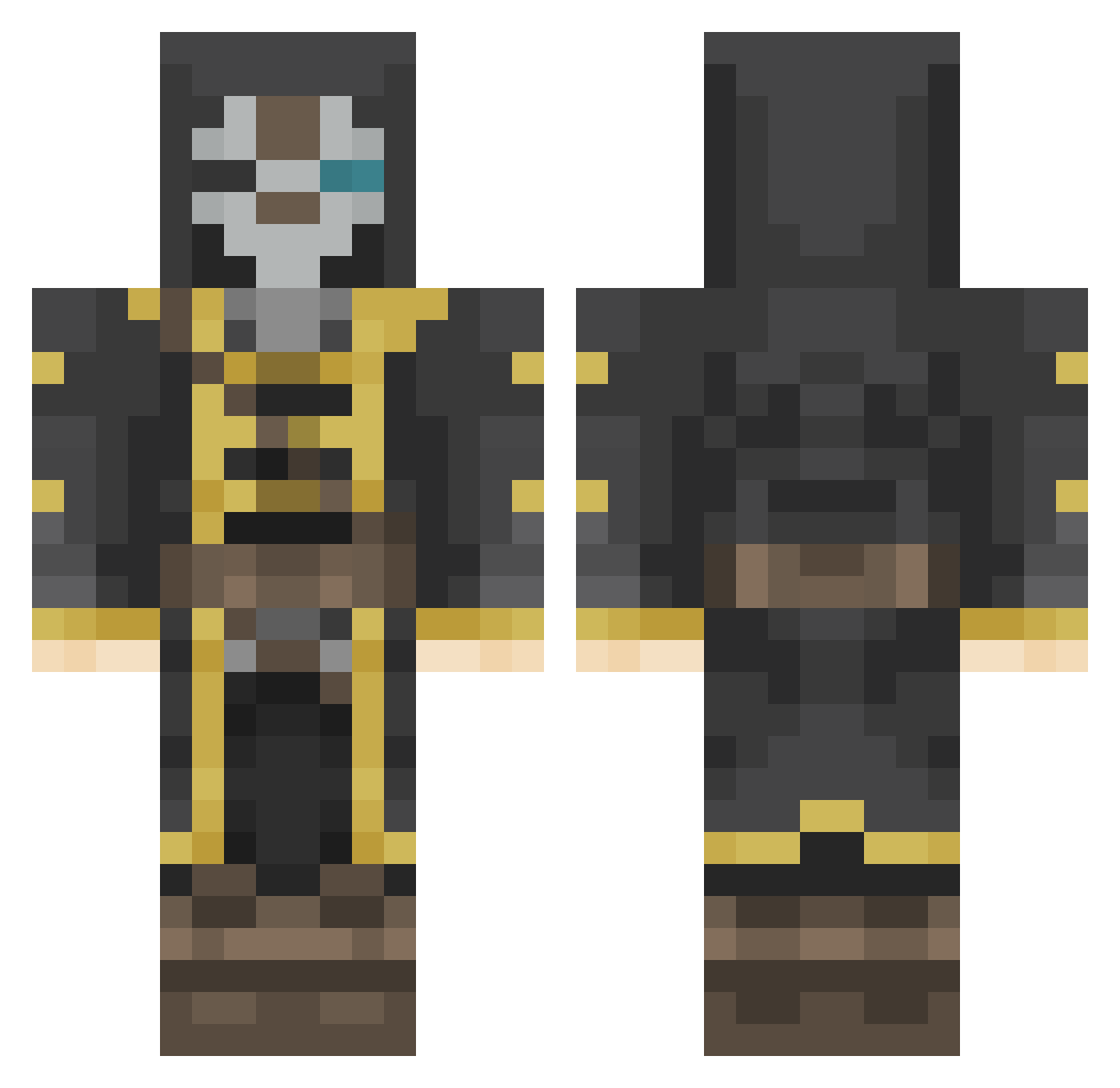 SileX03 Minecraft skin, front and back view