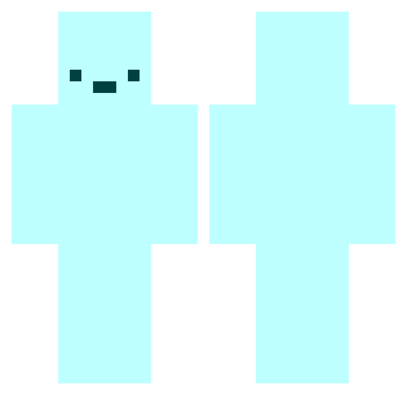 sunsoomilk Minecraft skin, front and back view