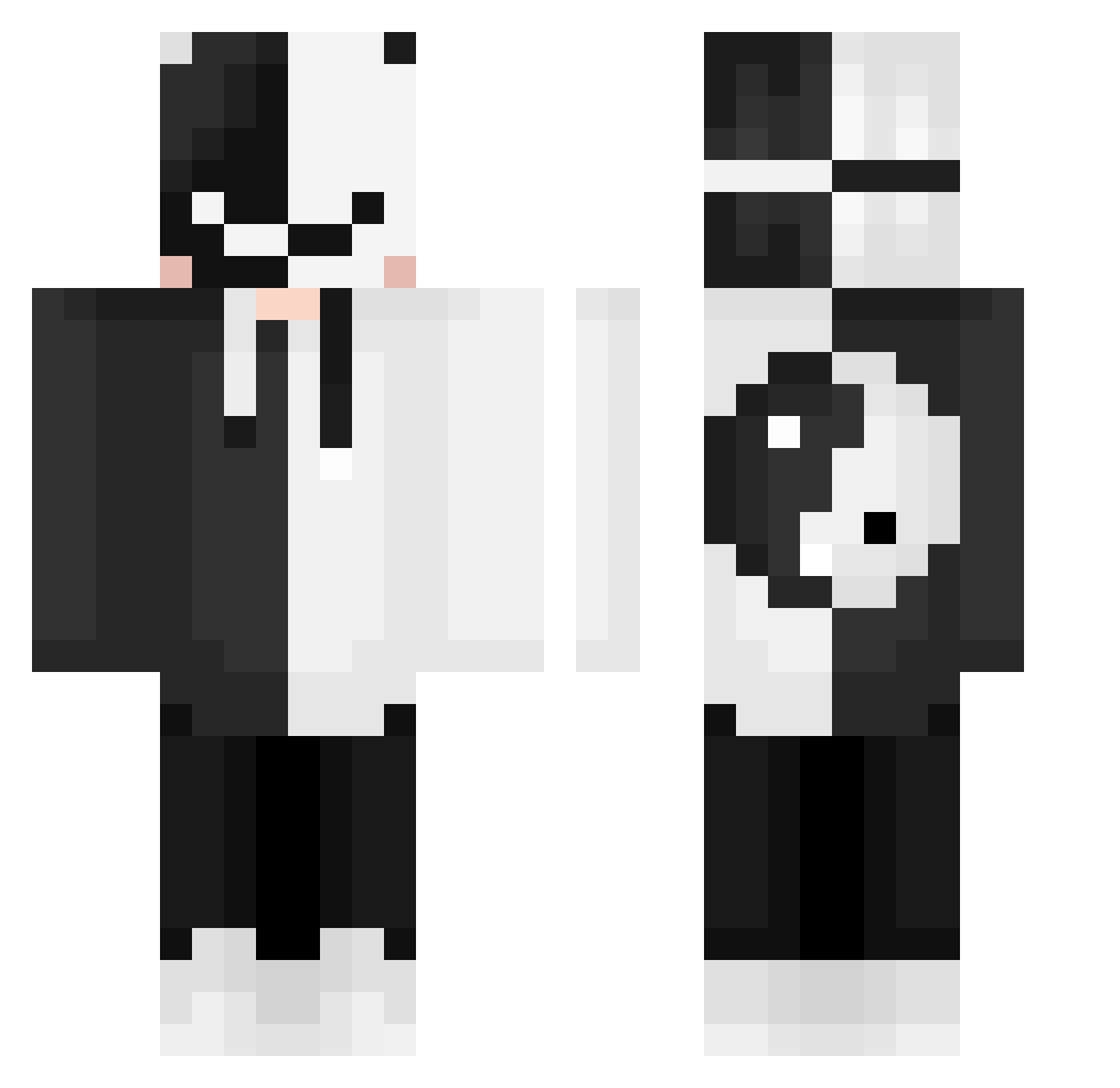 Pompeei Minecraft skin, front and back view
