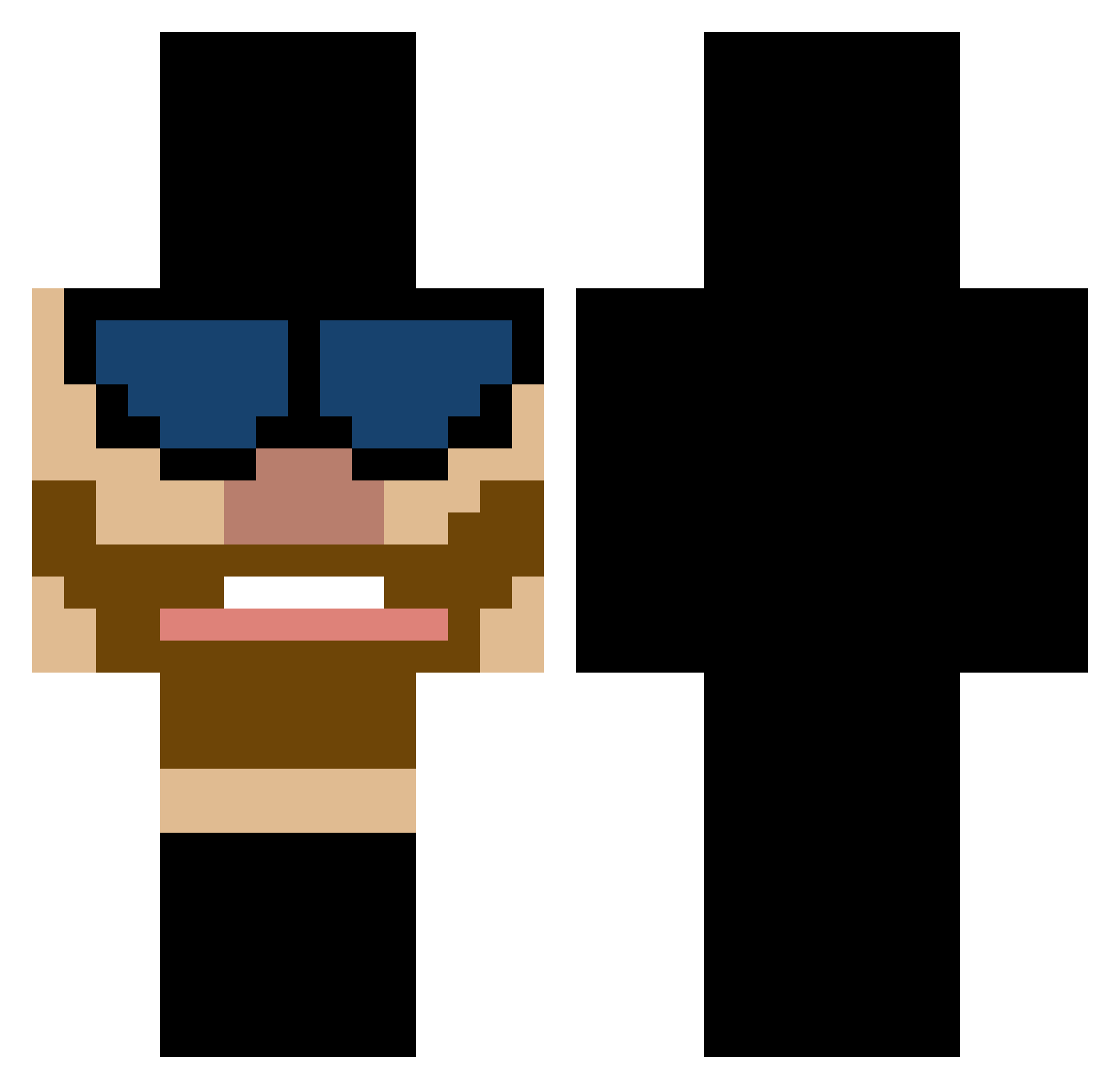 M1Caspa Minecraft skin, front and back view