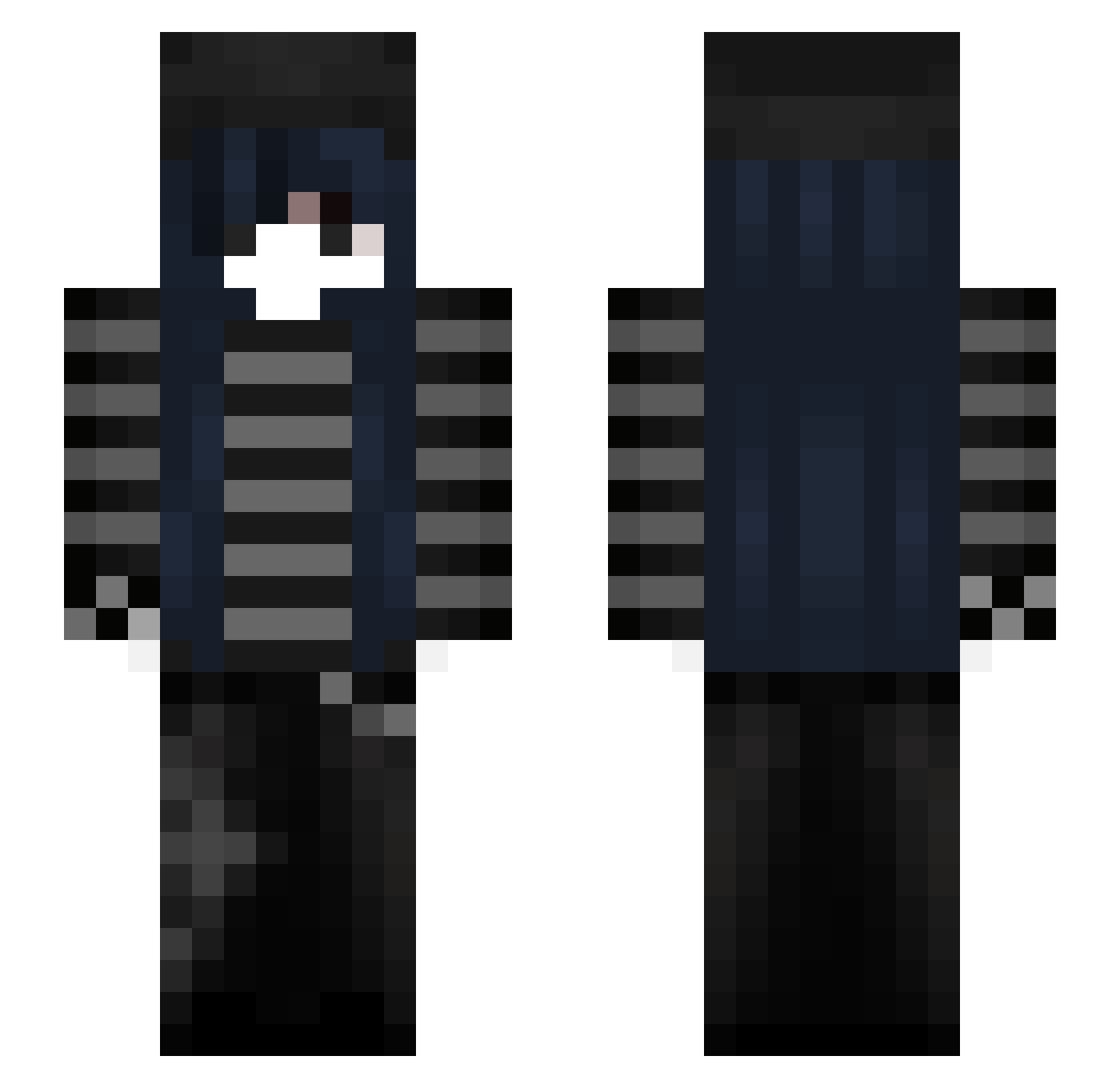 anutexx Minecraft skin, front and back view