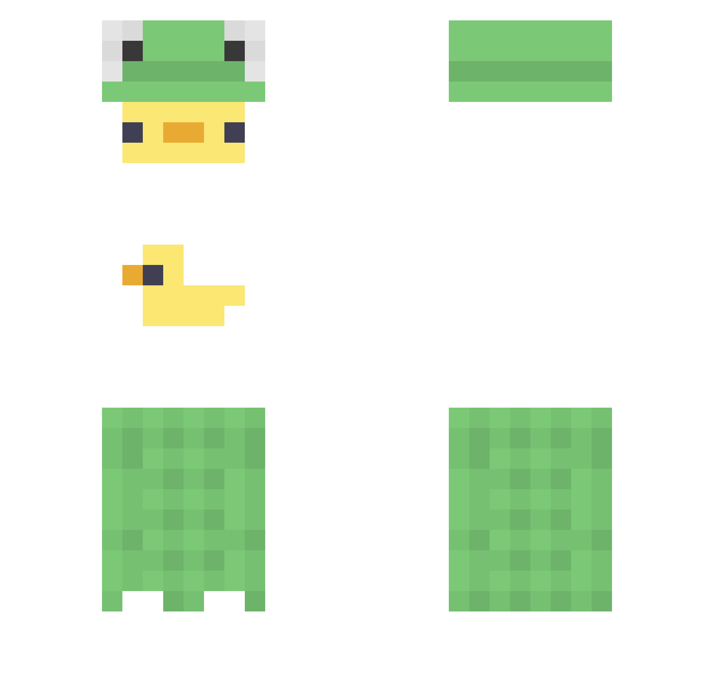 zSea Minecraft skin, front and back view