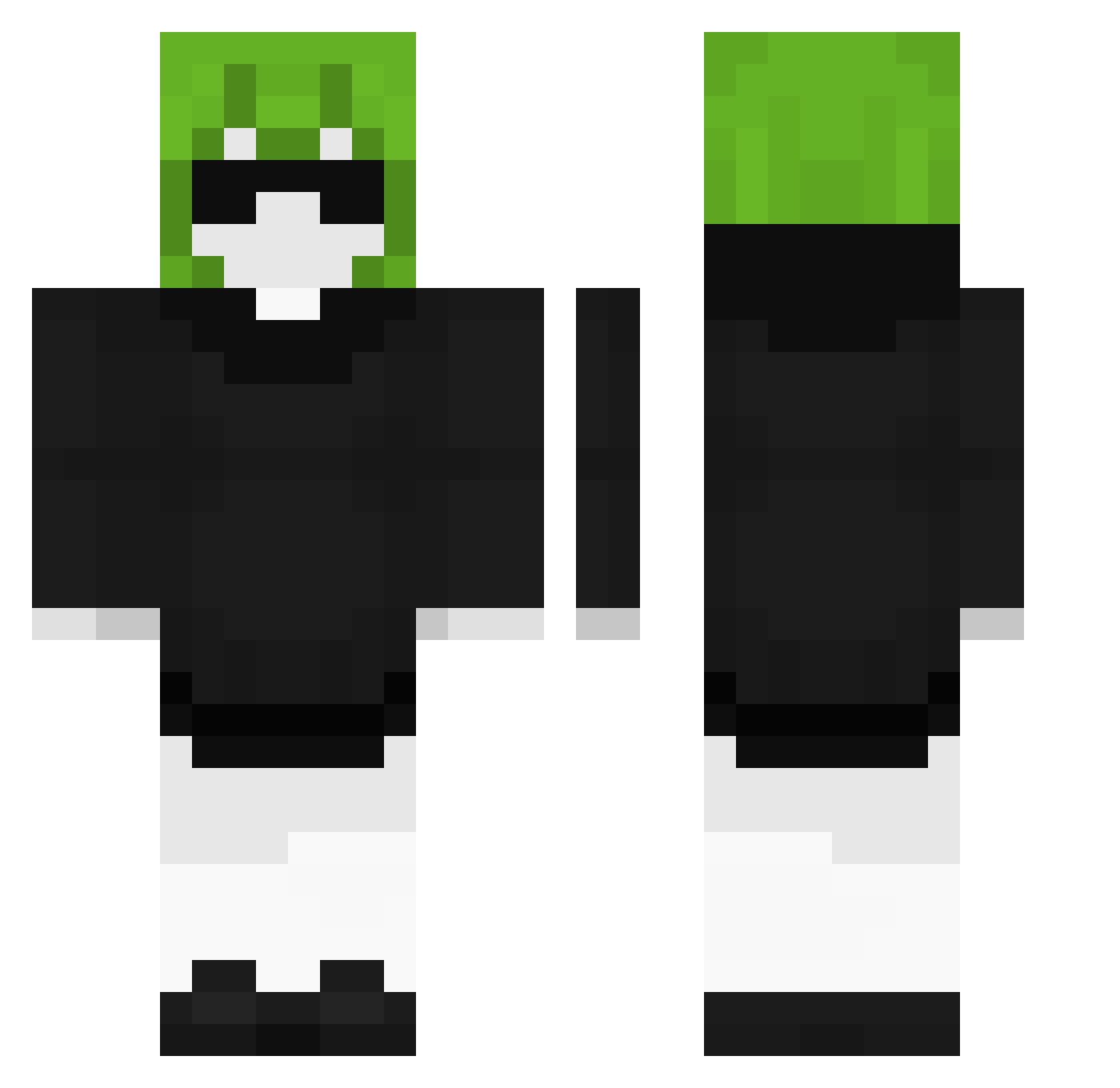 ponsiacreeper Minecraft skin, front and back view