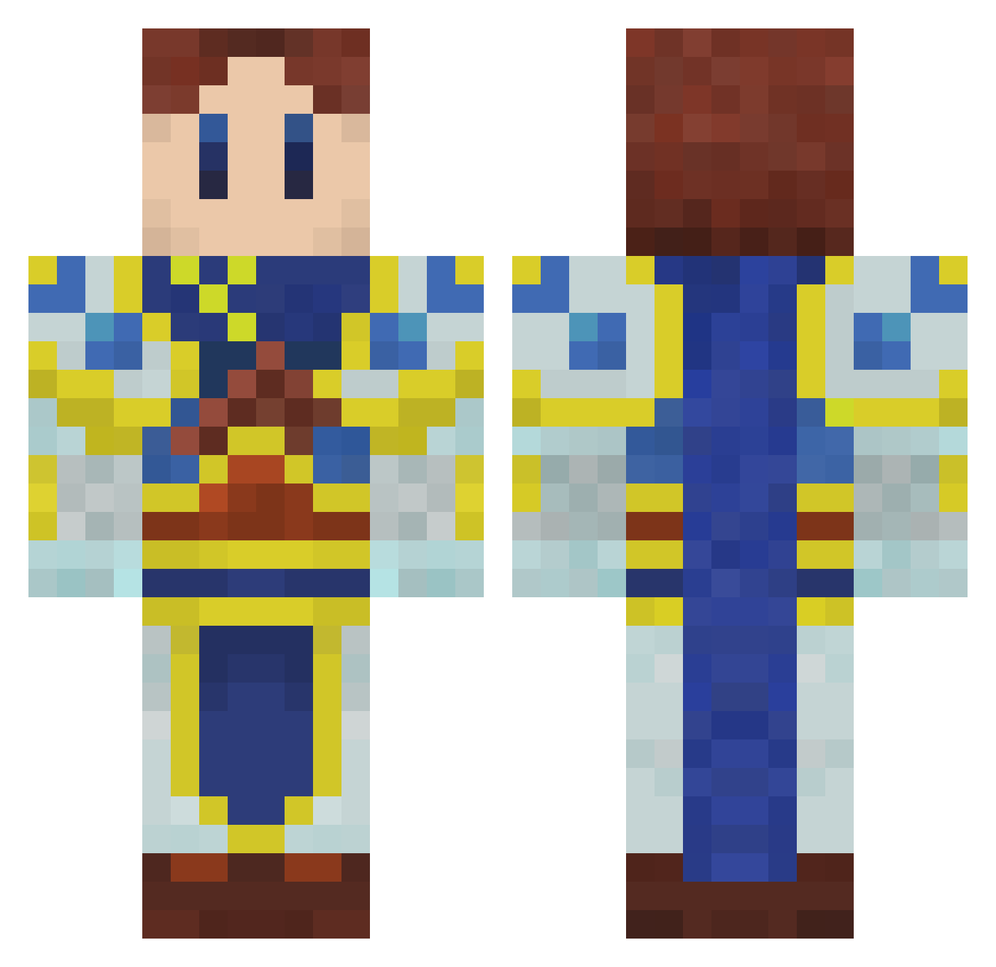 Dummmerchen Minecraft skin, front and back view