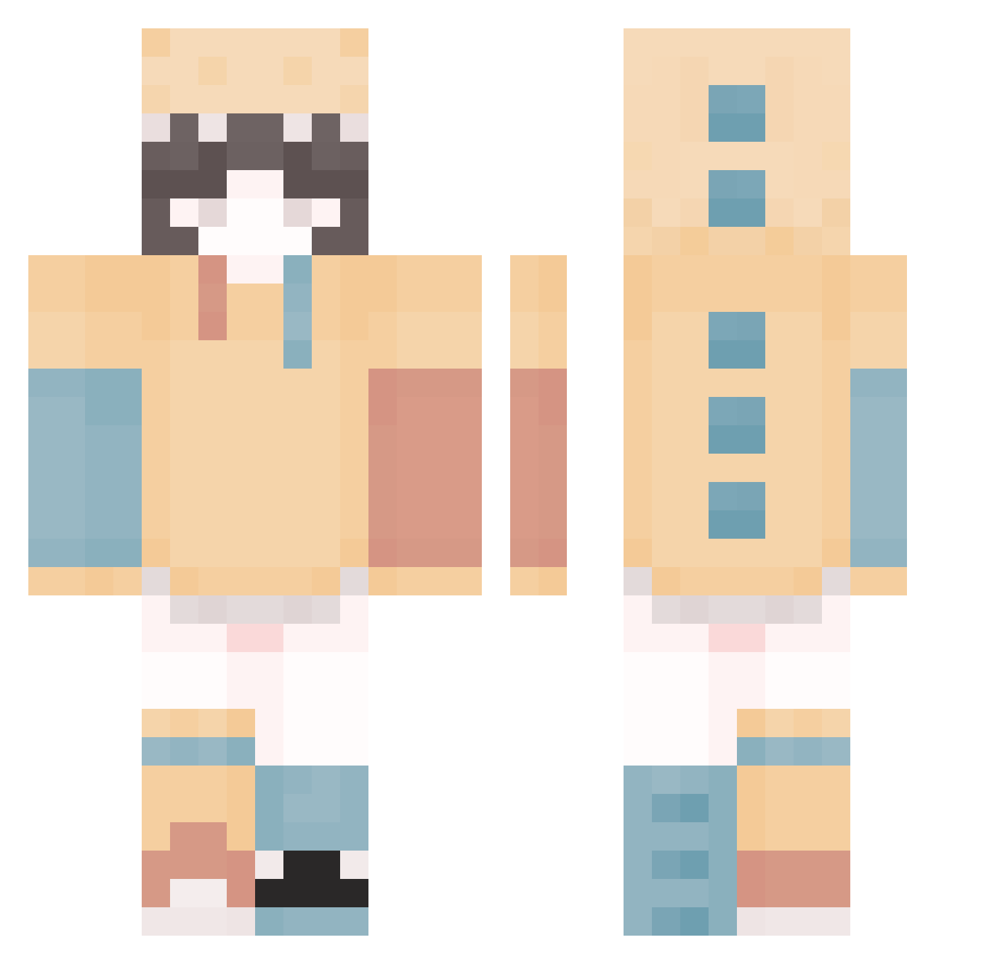 VapeV5_ Minecraft skin, front and back view
