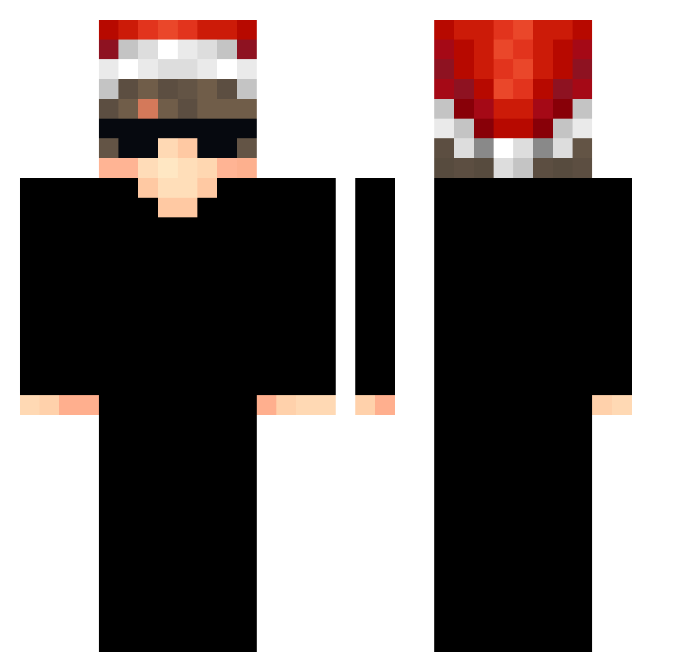 scriptjava Minecraft skin, front and back view