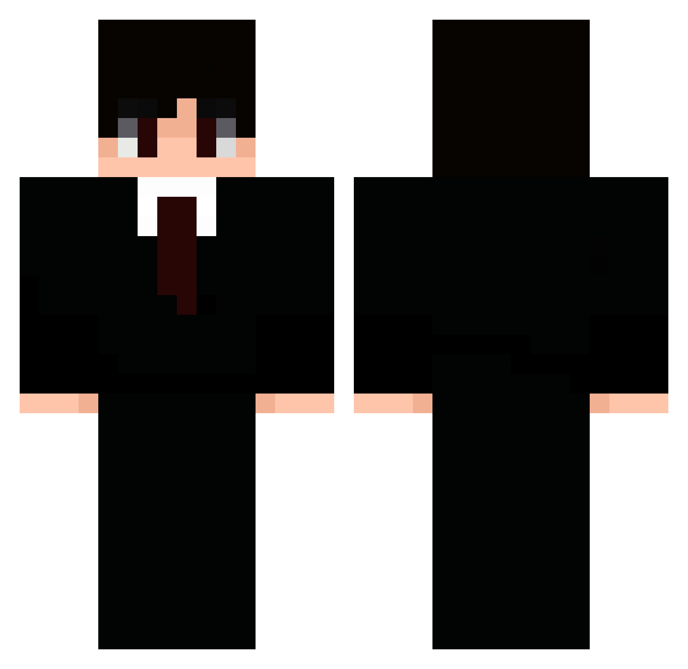 xSynqon Minecraft skin, front and back view