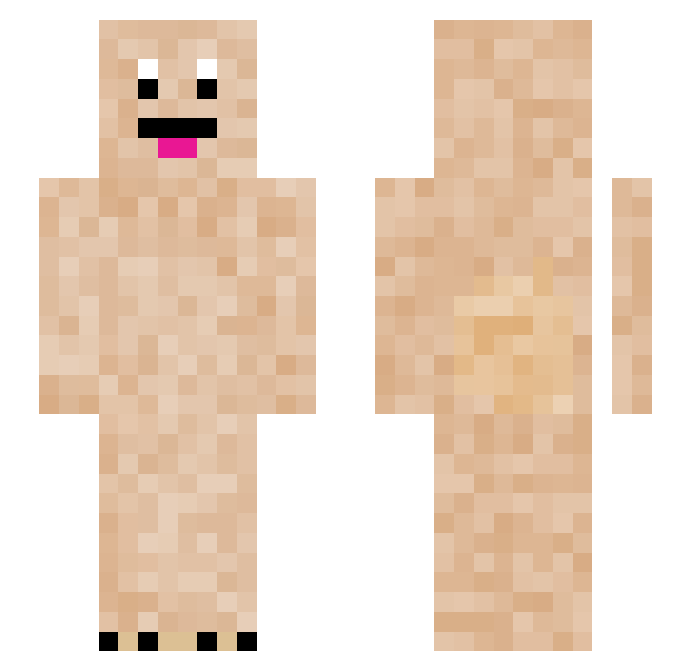 Vauhtimopsi Minecraft skin, front and back view