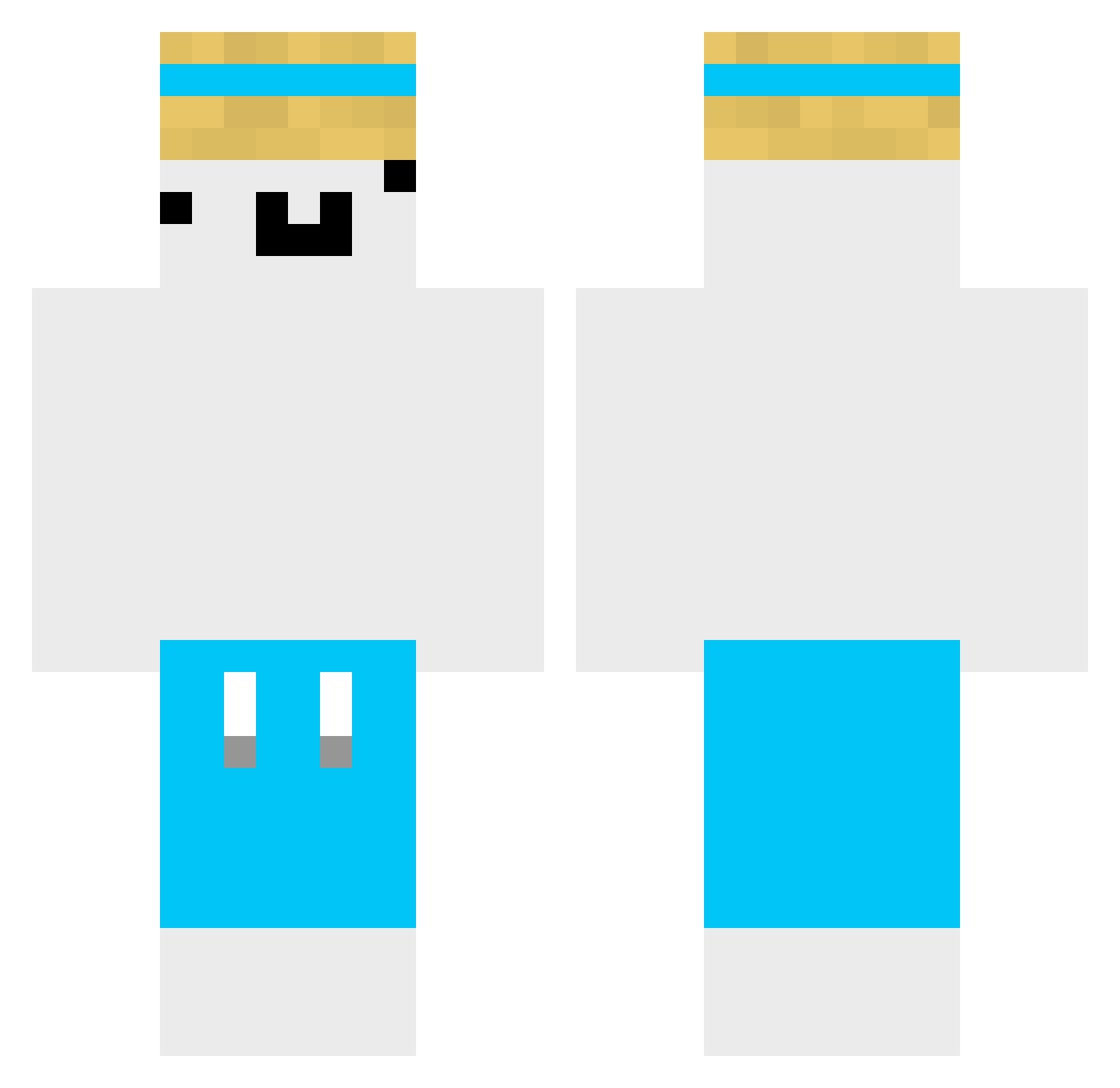 Kenixgo Minecraft skin, front and back view