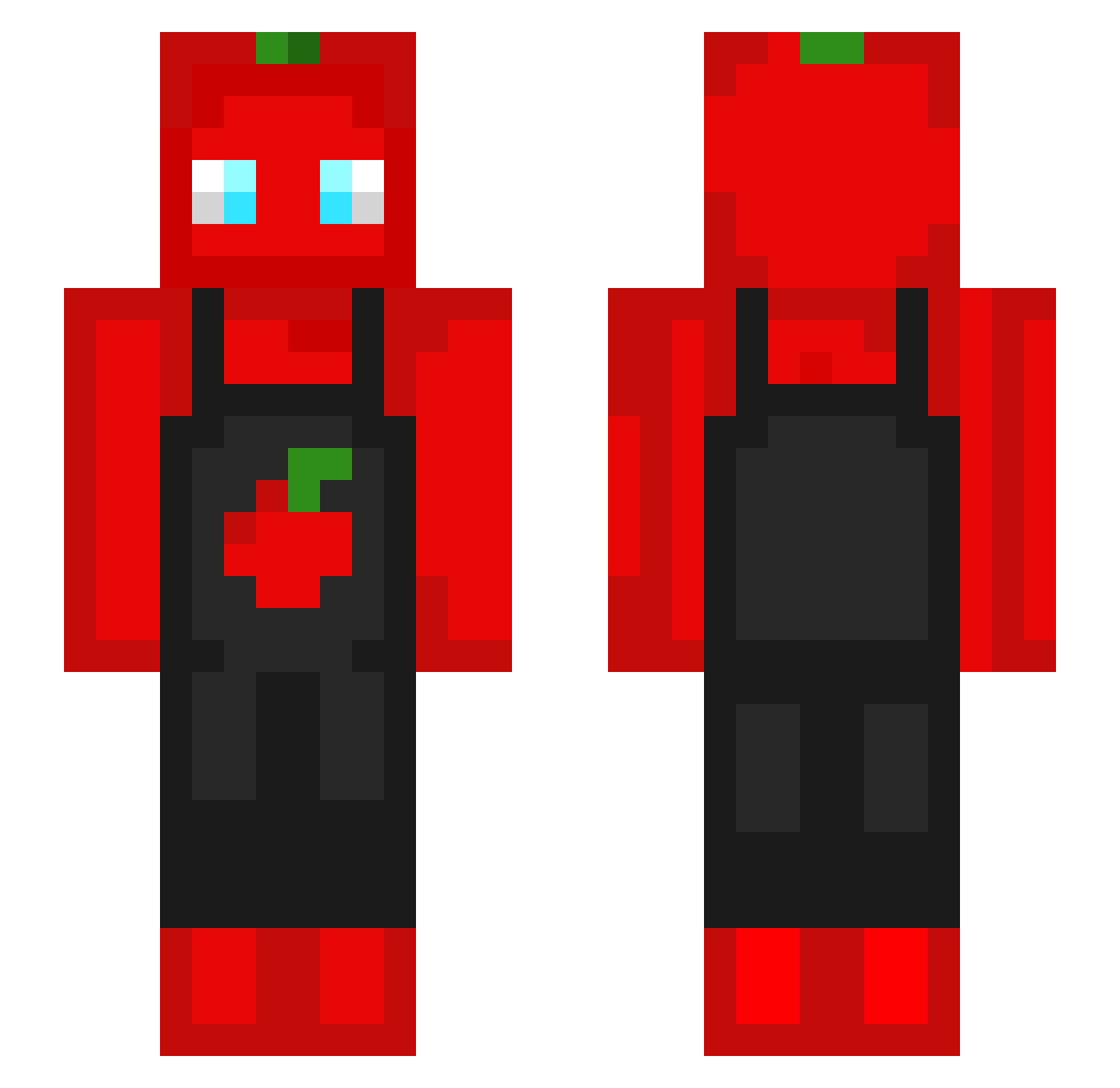Id0ooo Minecraft skin, front and back view
