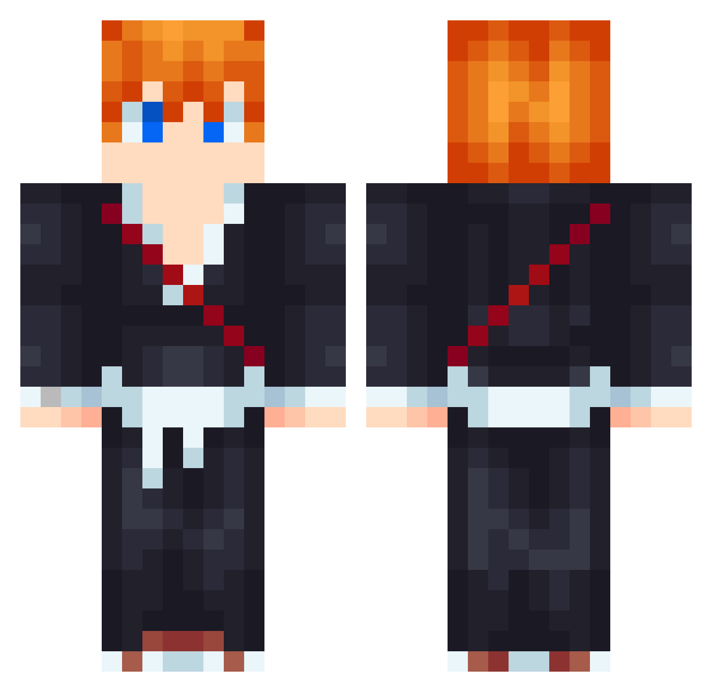 imnotyk Minecraft skin, front and back view