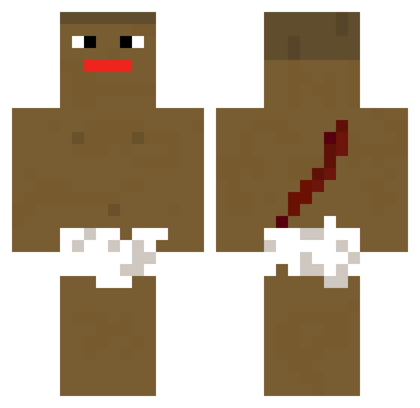 Antomine06 Minecraft skin, front and back view