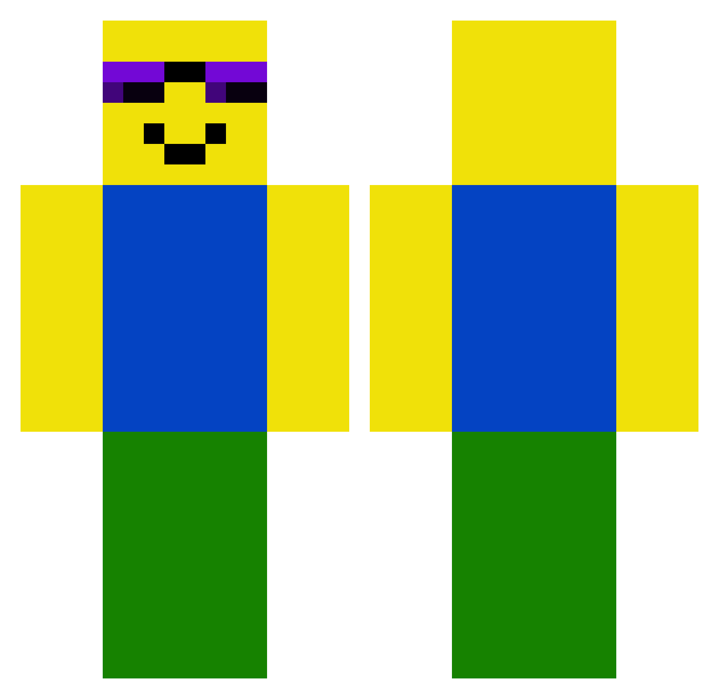 Svyatik_1654354 Minecraft skin, front and back view