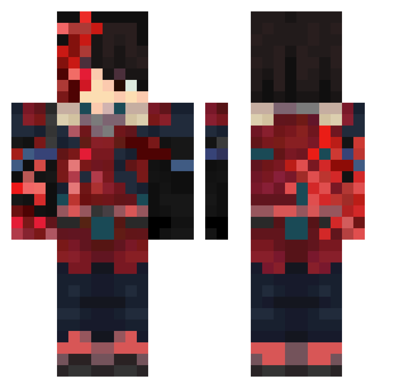 ItzDreamLesss Minecraft skin, front and back view
