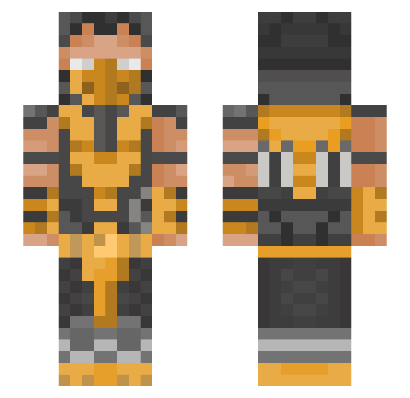 matt120 Minecraft skin, front and back view