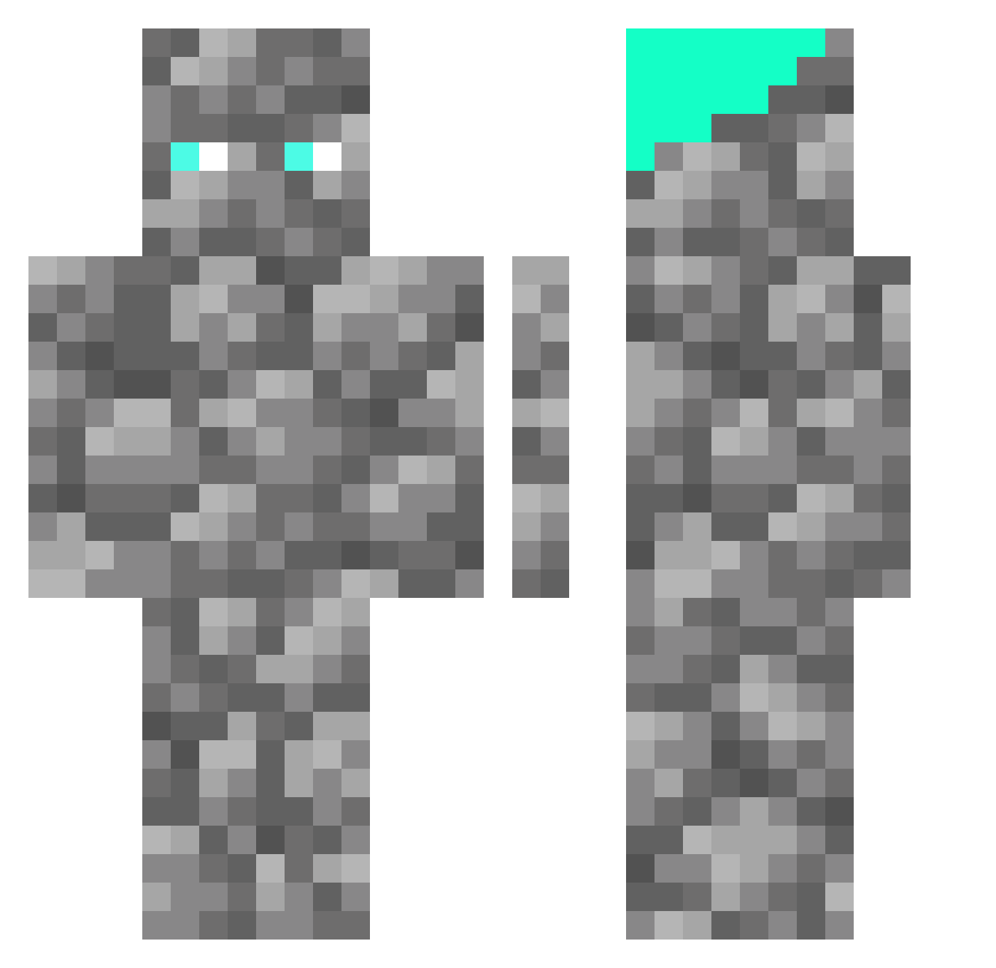 Slaskepatter69 Minecraft skin, front and back view