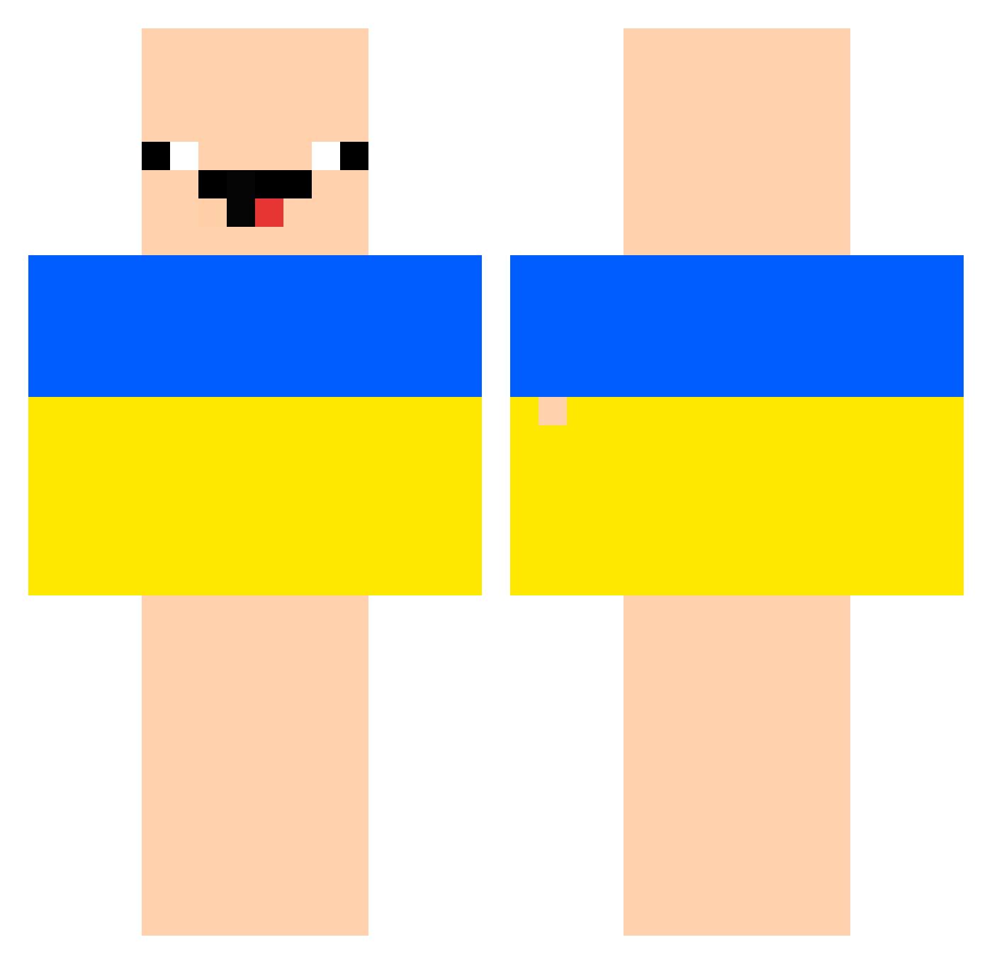 SB1688 Minecraft skin, front and back view