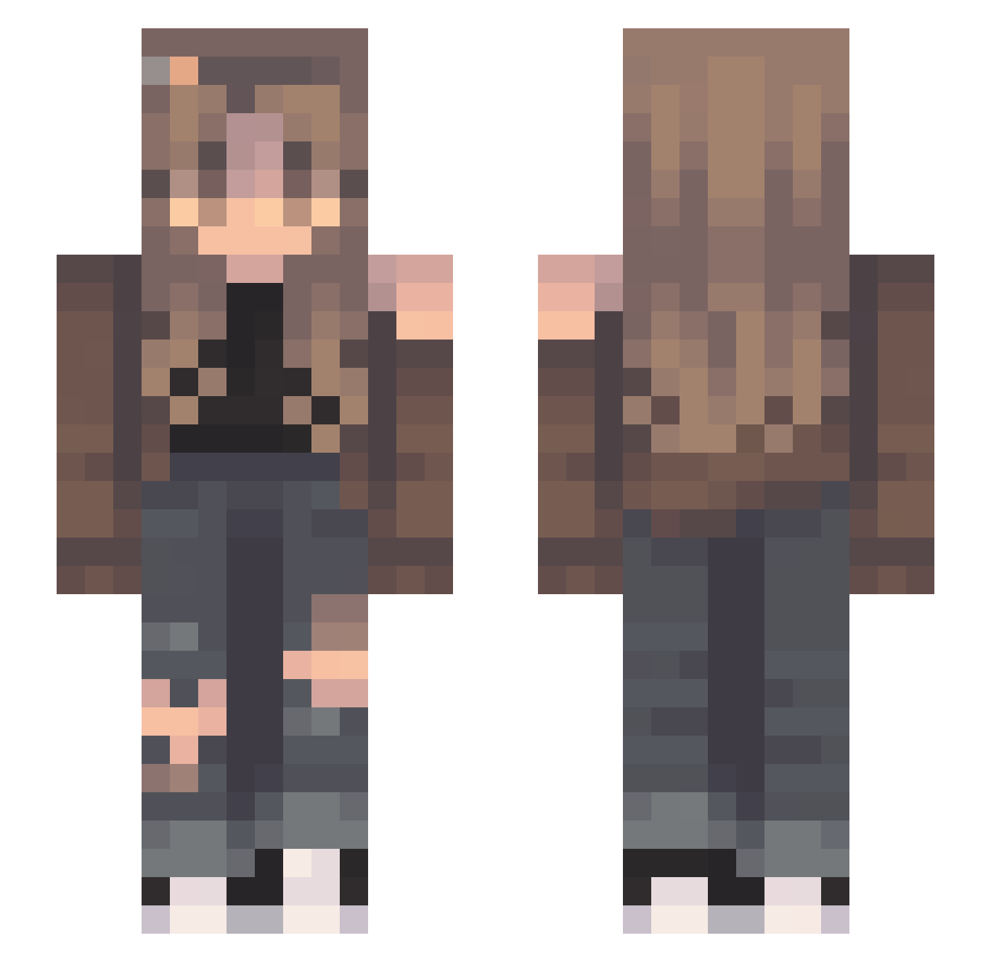 randominecraftpl Minecraft skin, front and back view