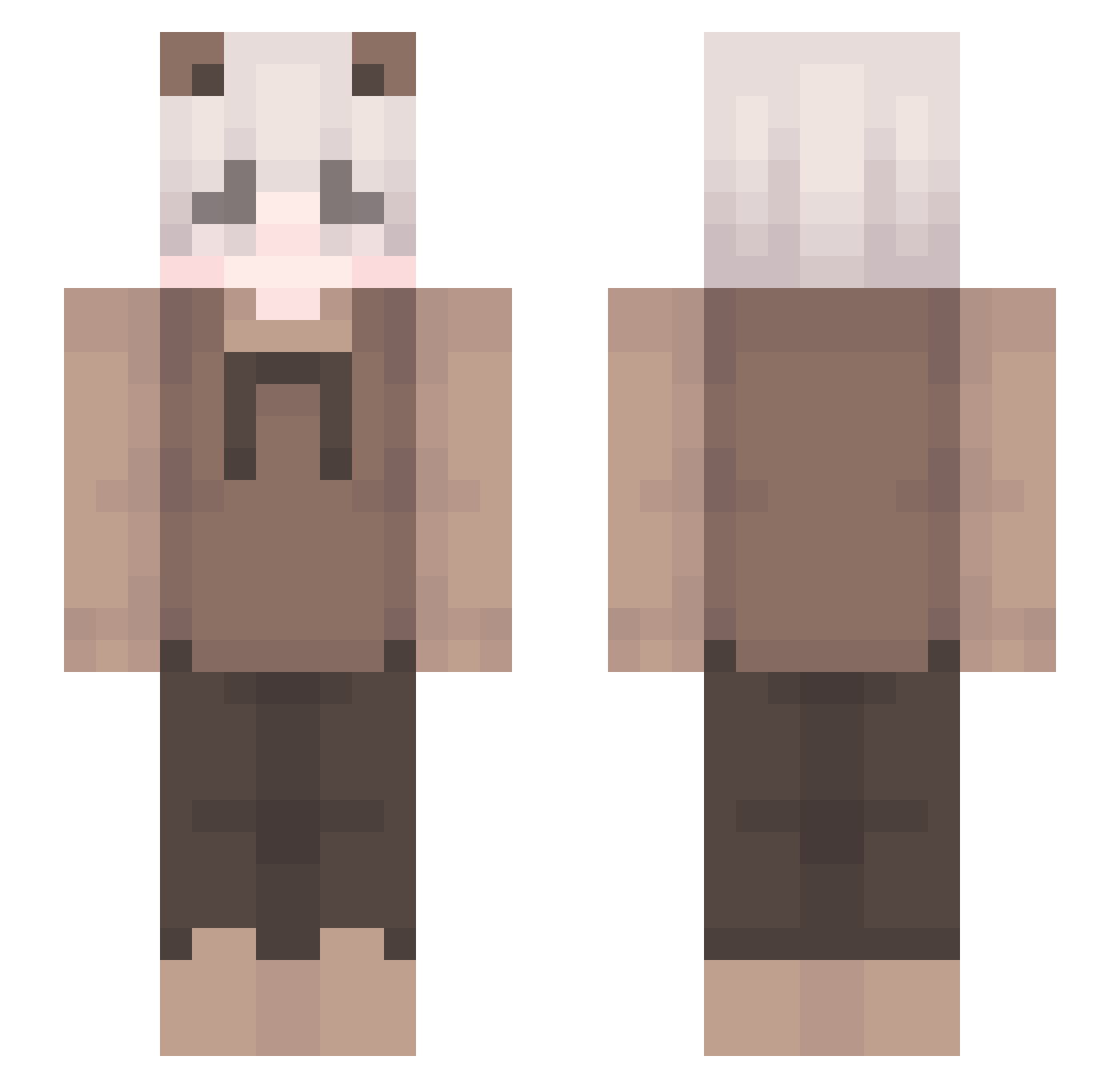 gacekbezmacekPL Minecraft skin, front and back view