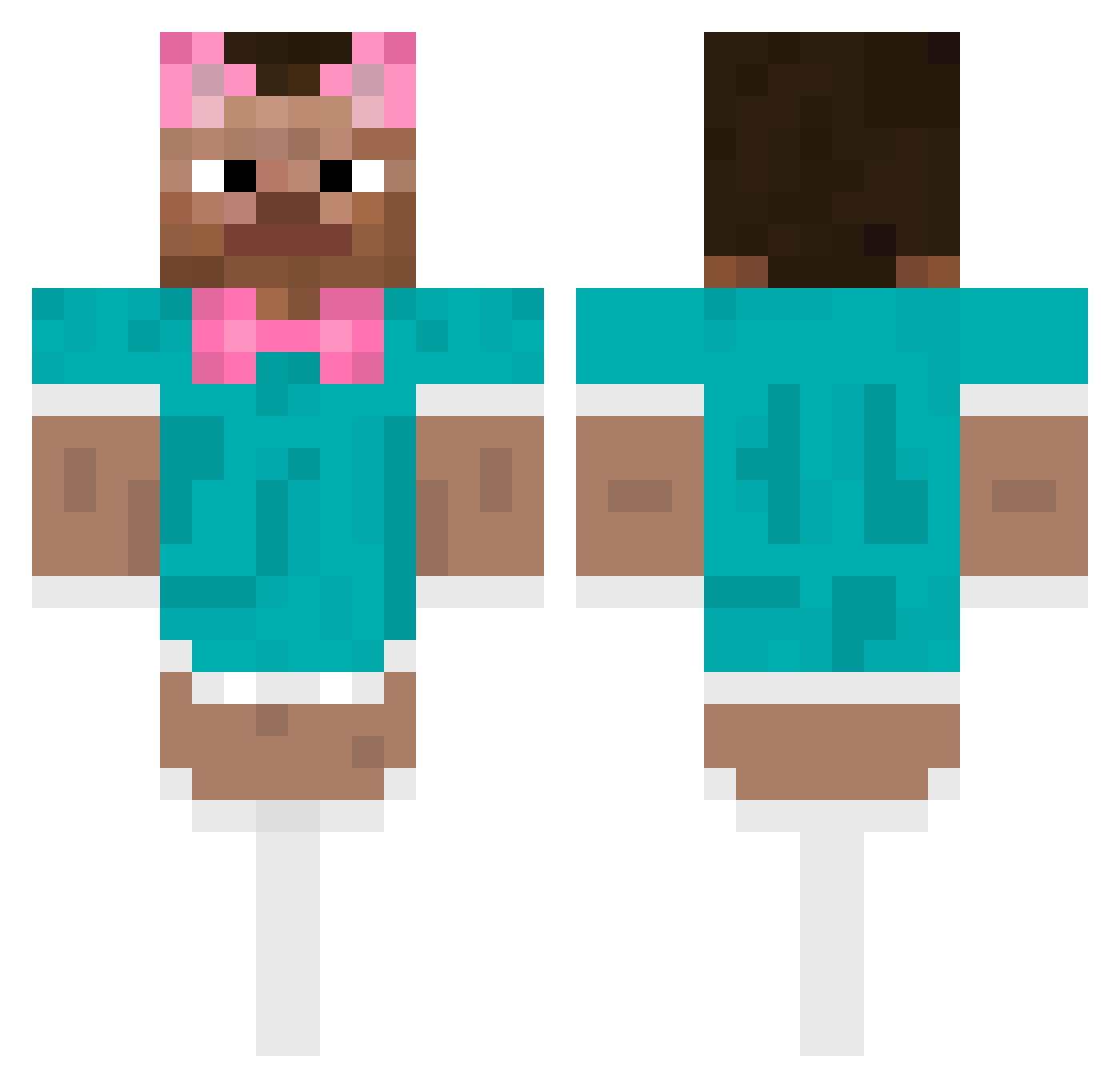SleepyPotato67 Minecraft skin, front and back view