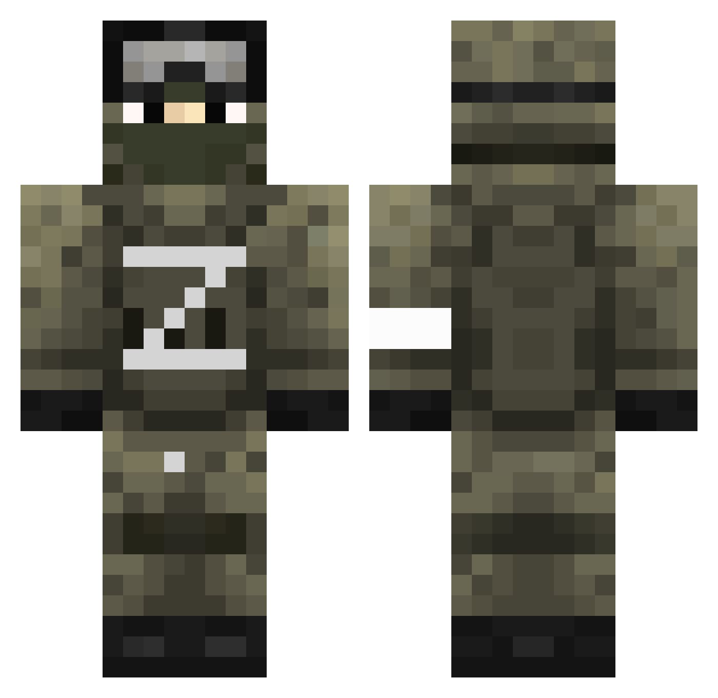 Wheets Minecraft skin, front and back view