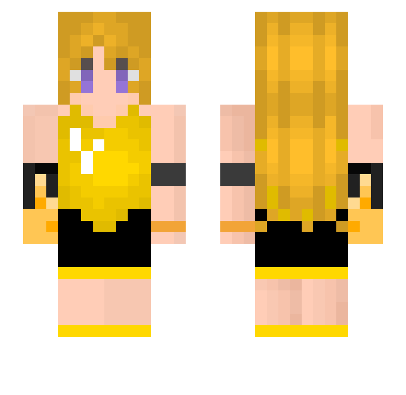 BlackRose_312 Minecraft skin, front and back view