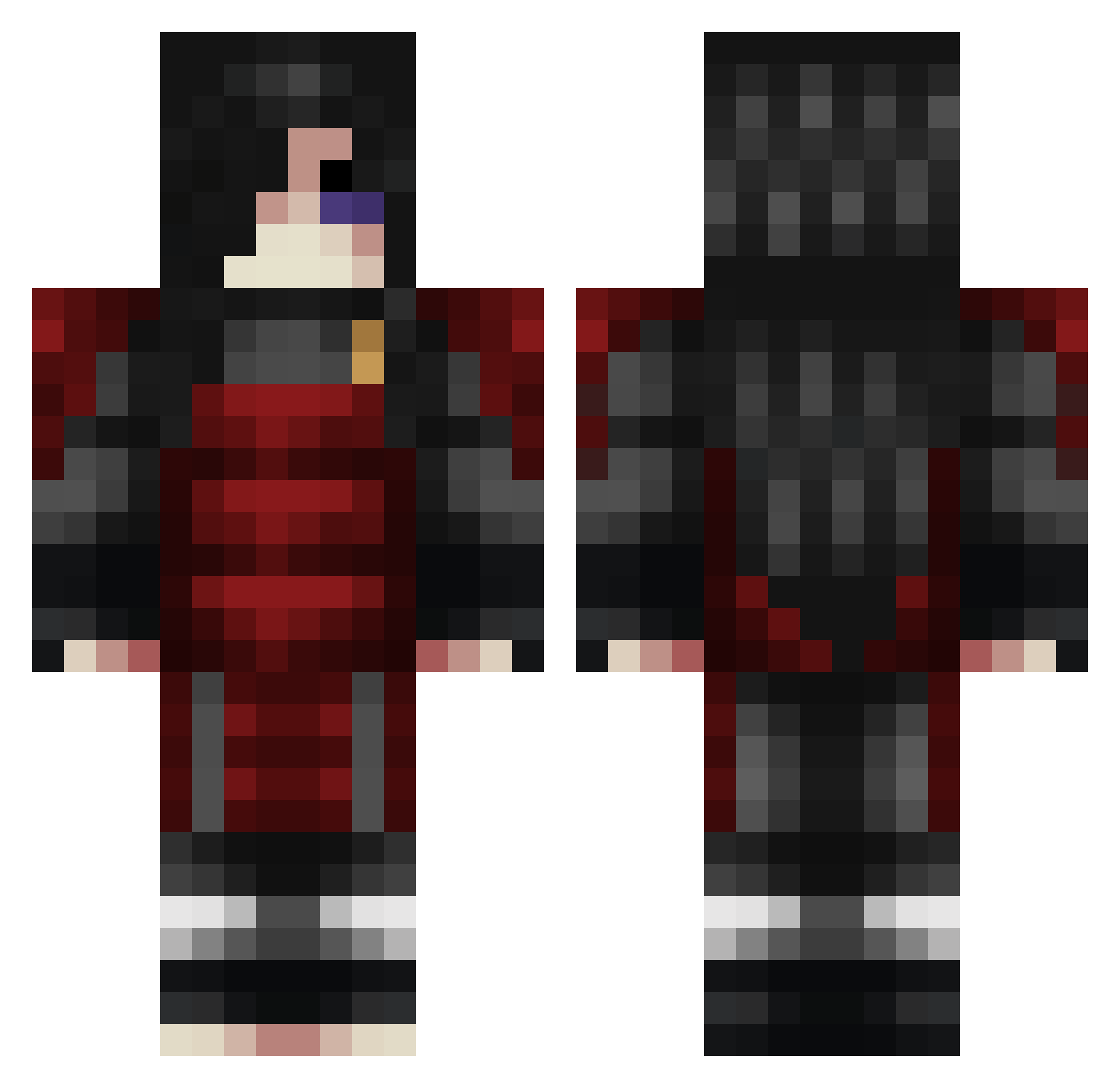 Ethan7139 Minecraft skin, front and back view