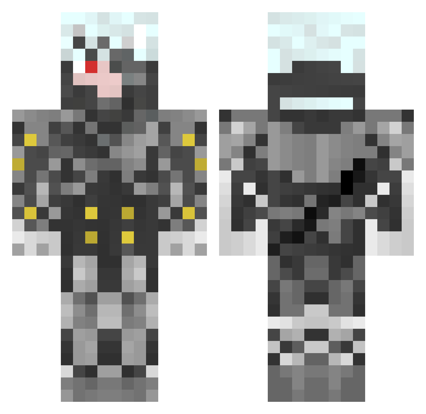 flqnn Minecraft skin, front and back view