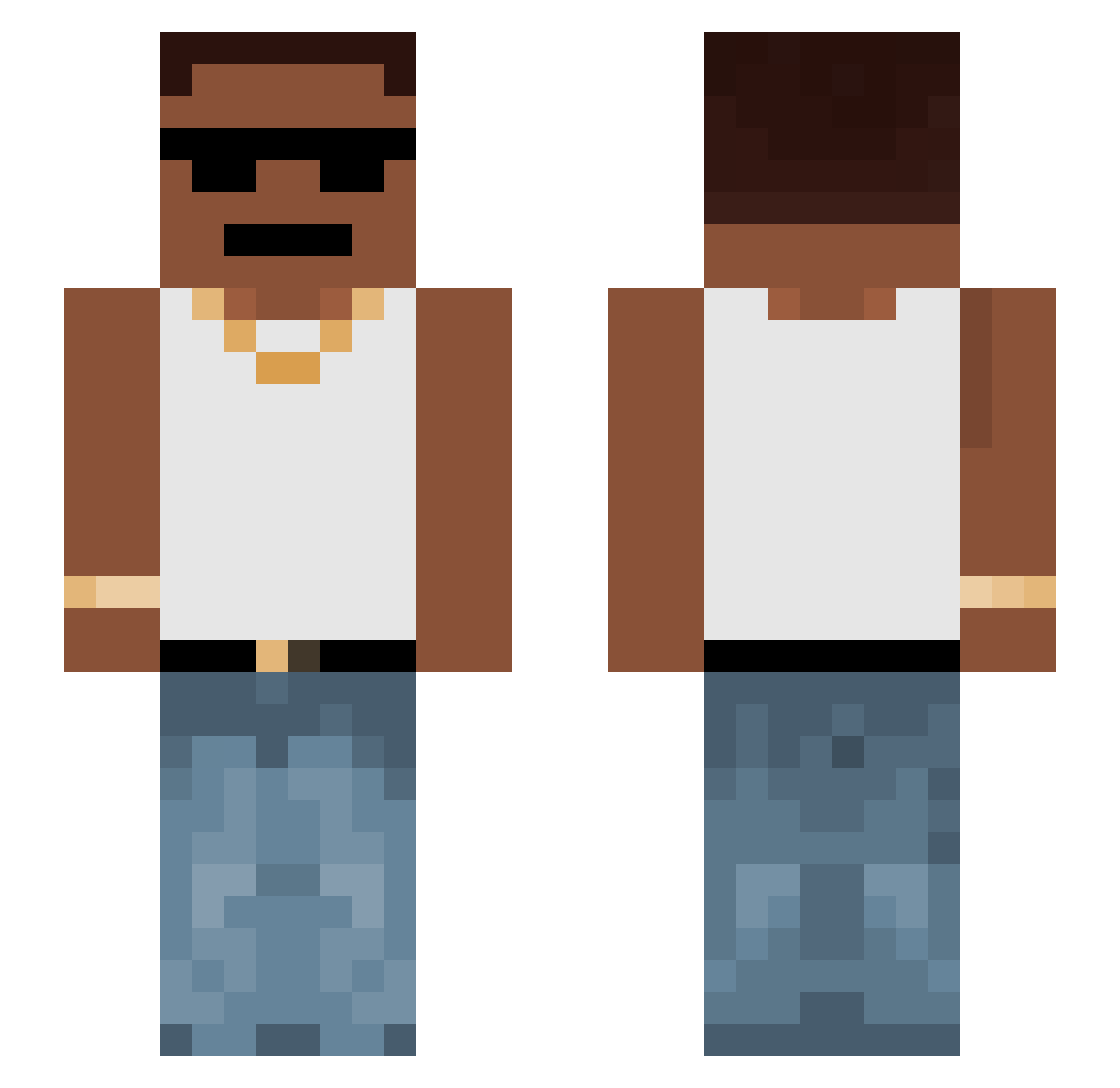 FULDBLAAVAND Minecraft skin, front and back view