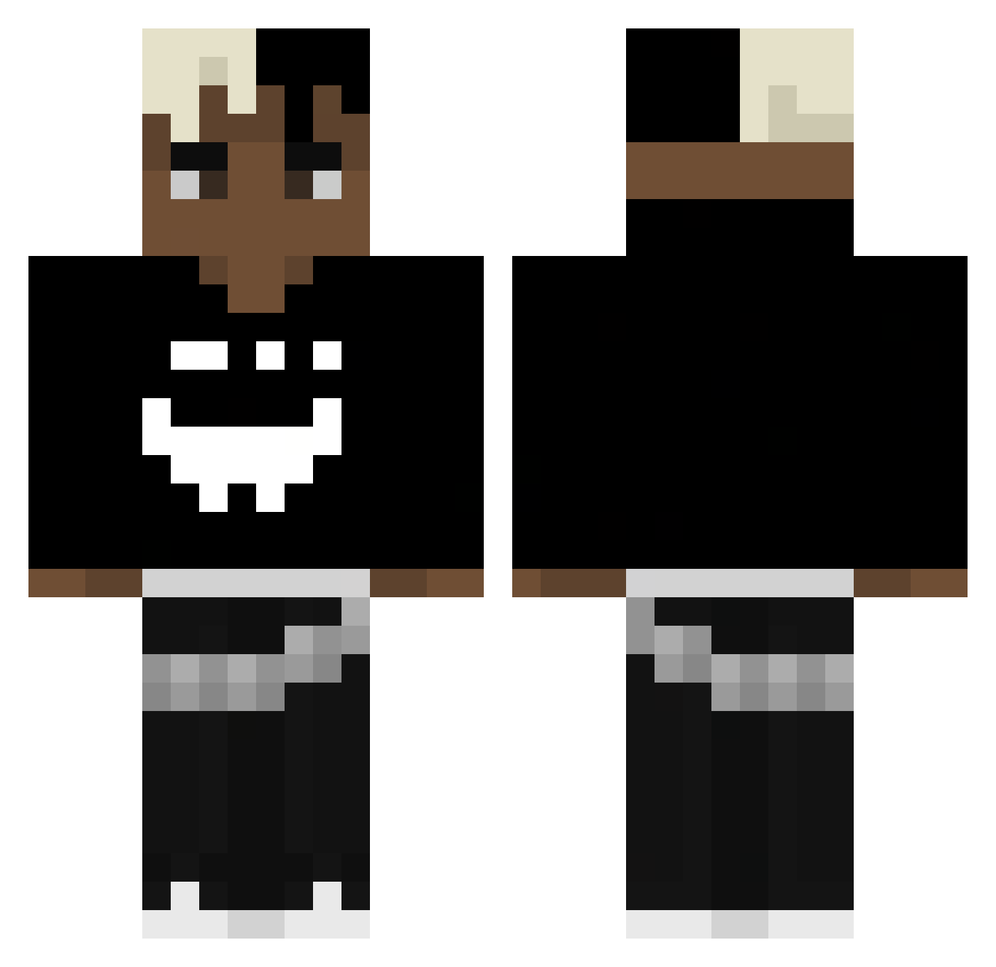 Sletchy_ Minecraft skin, front and back view