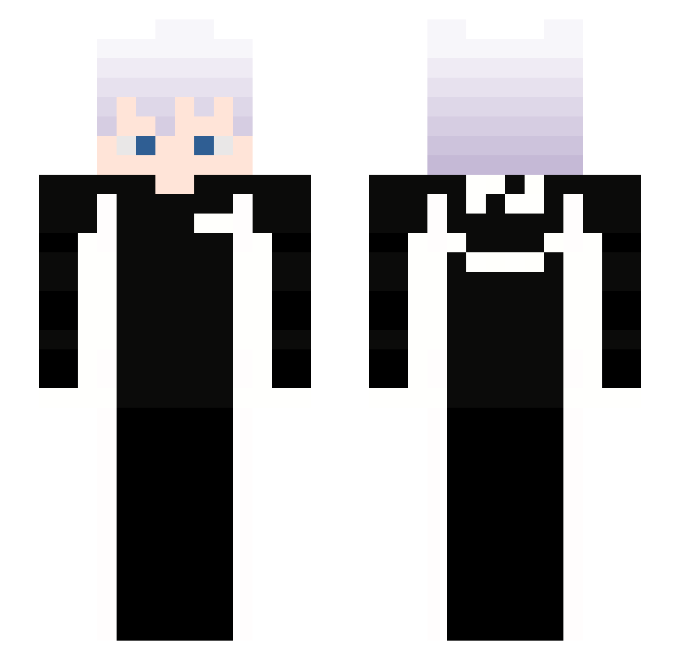 QiuH1gh Minecraft skin, front and back view
