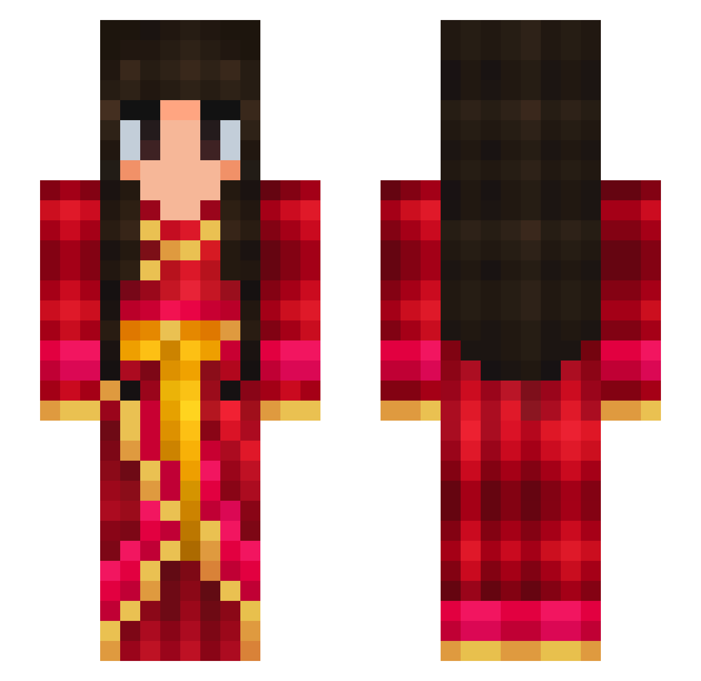 _grrraou Minecraft skin, front and back view