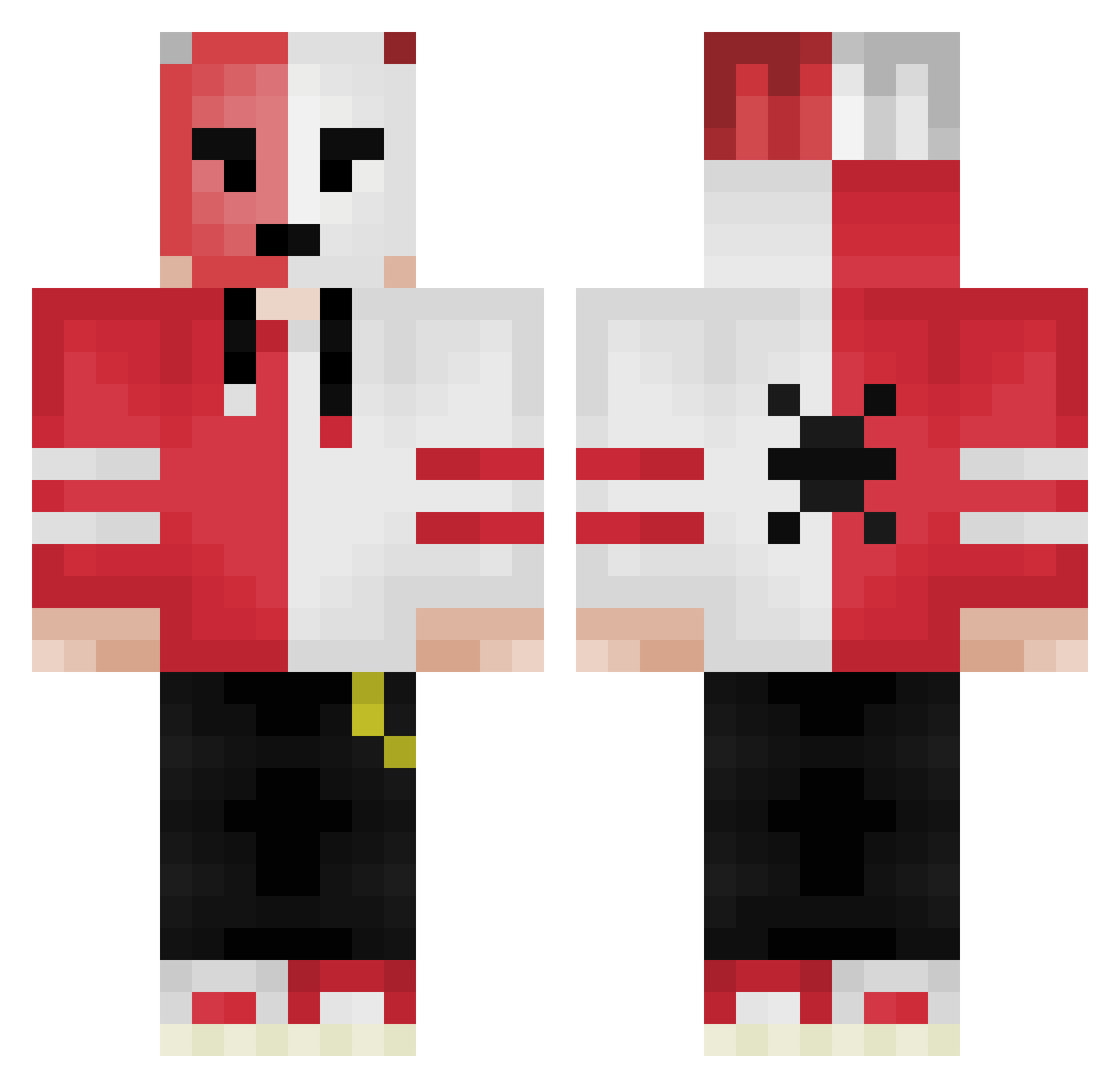 Corkkid Minecraft skin, front and back view