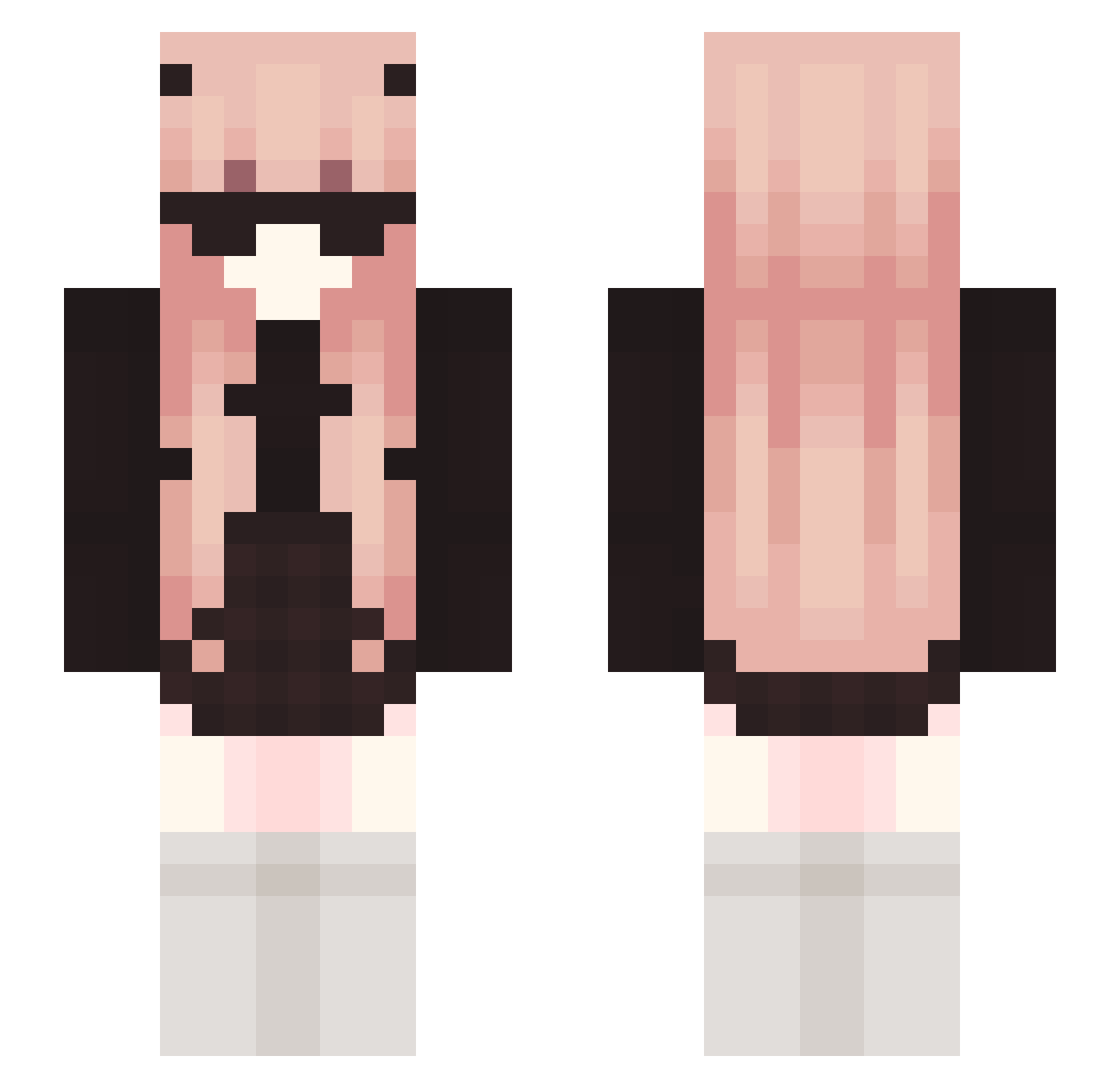 Sleepyyy_p Minecraft skin, front and back view
