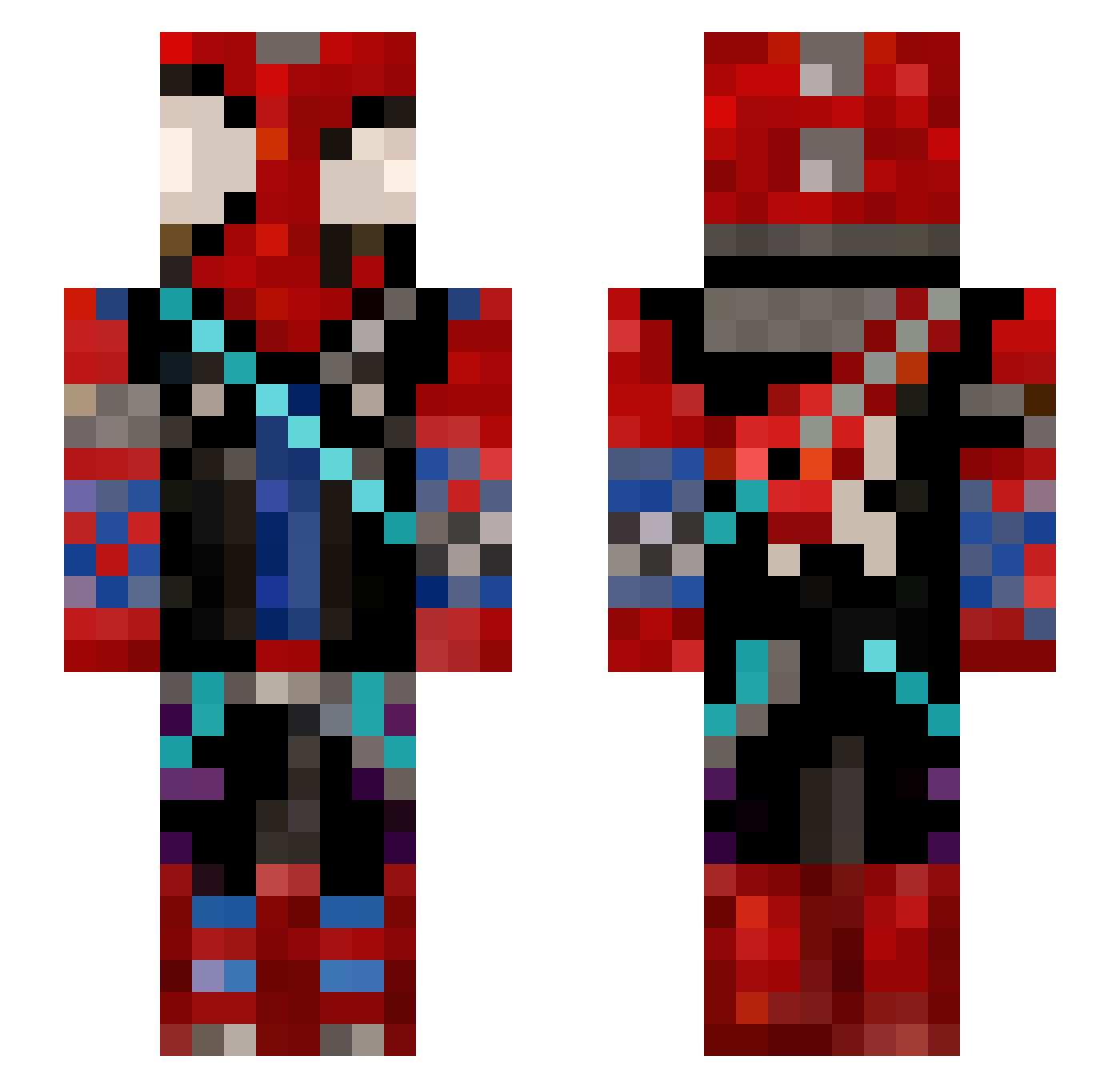 Julo_exe Minecraft skin, front and back view
