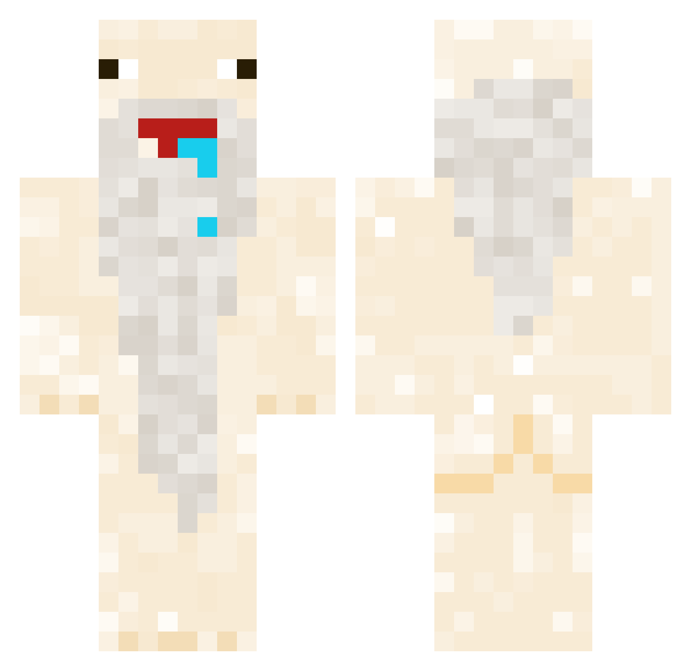 FederalPython7 Minecraft skin, front and back view