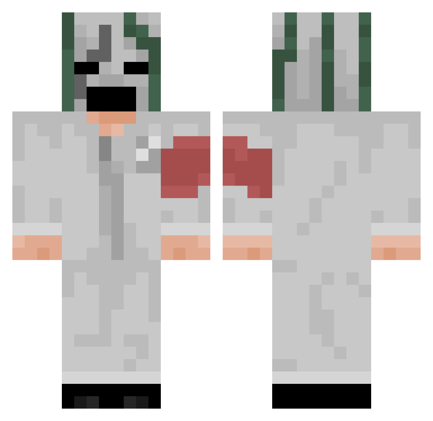 notBen83 Minecraft skin, front and back view