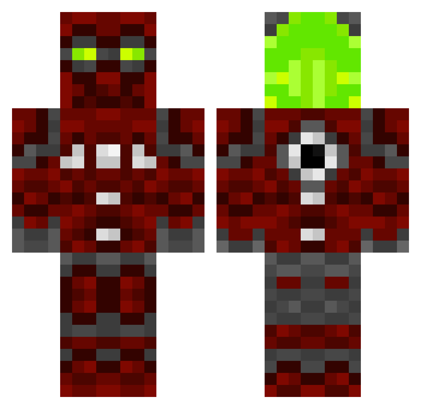 Shanpuren Minecraft skin, front and back view