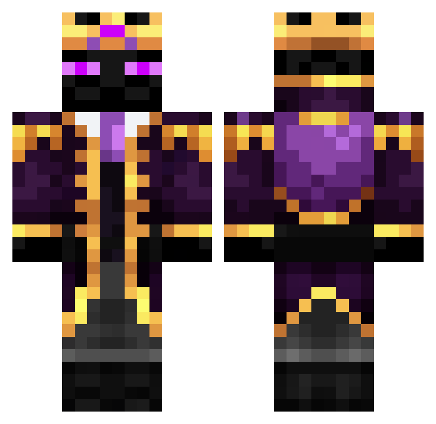 SAFEARLESS Minecraft skin, front and back view